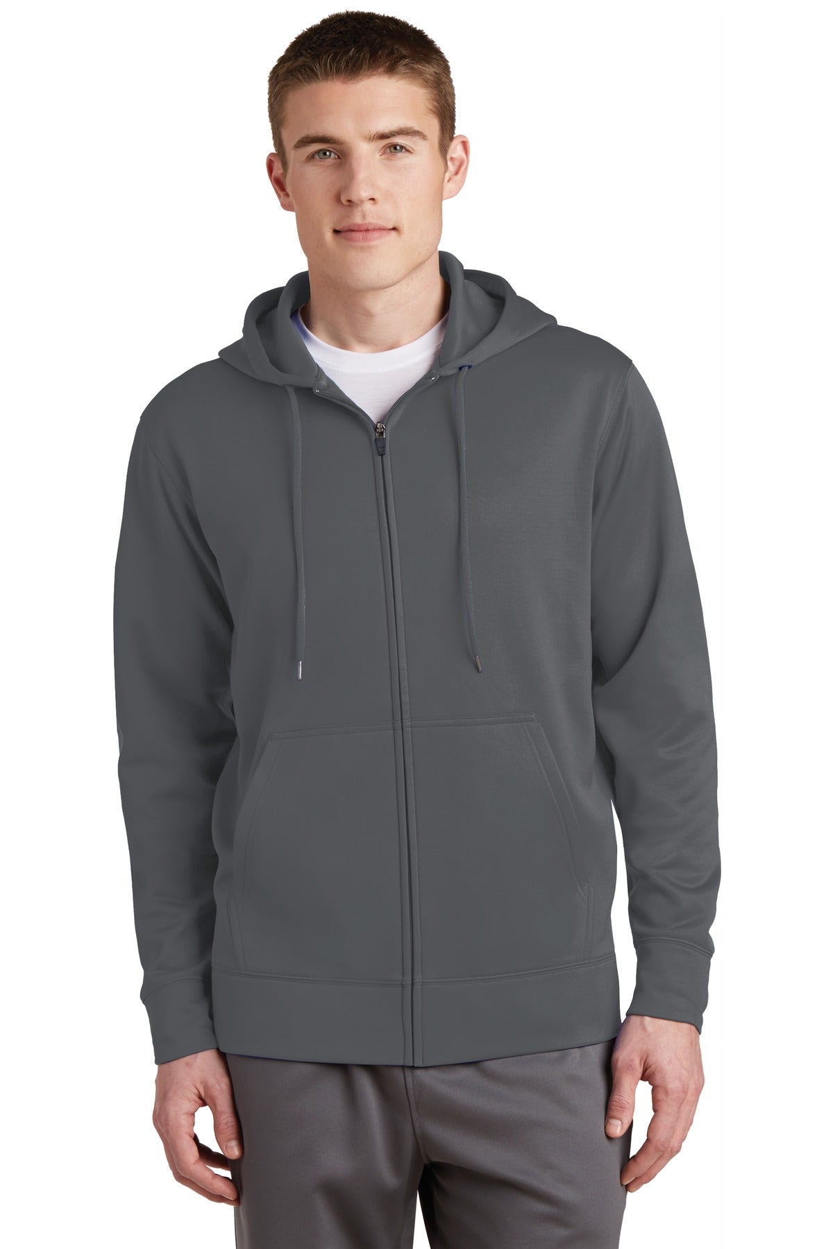 Sport-TekÃ‚Â® Sport-WickÃ‚Â® Fleece Full-Zip Hooded Jacket.  ST238