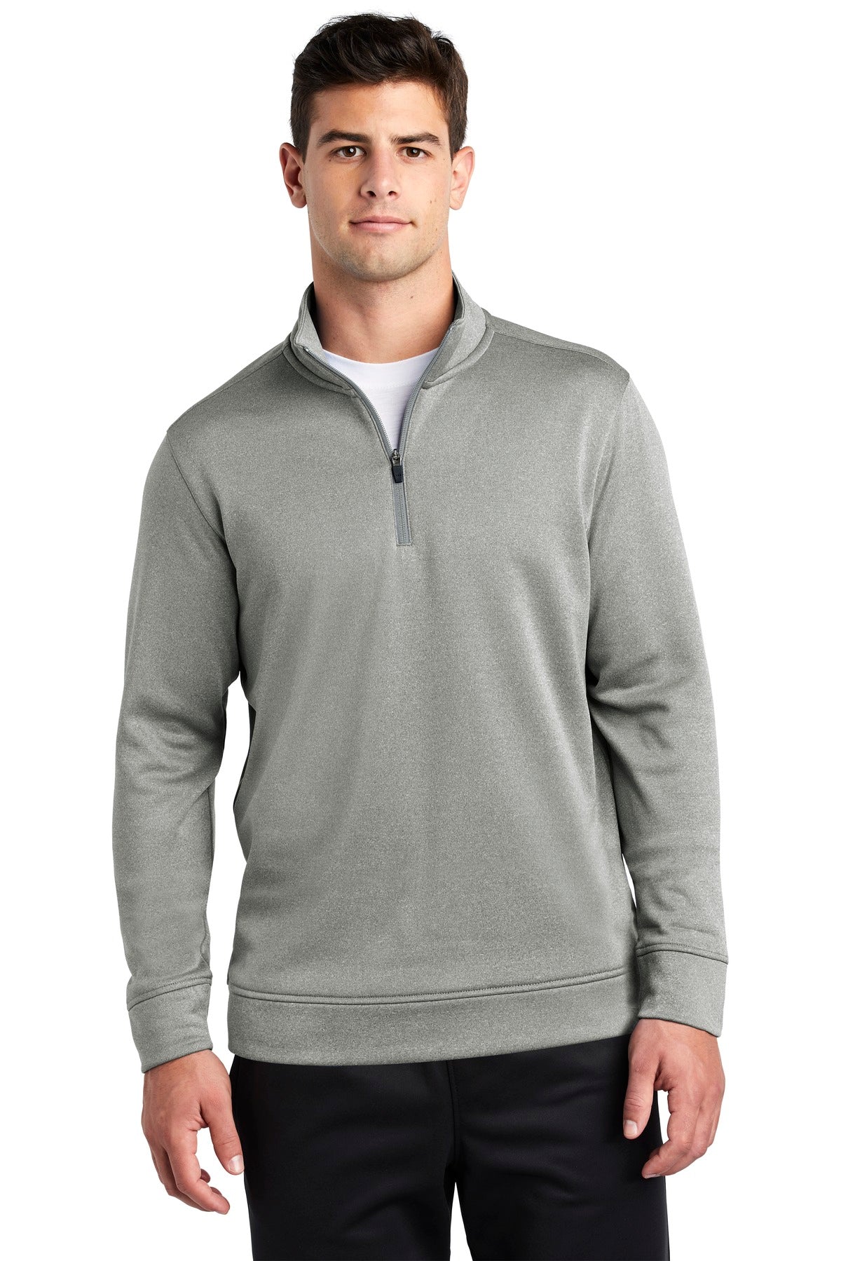 Sport-Tek ? PosiCharge ? Sport-Wick ? Heather Fleece 1/4-Zip Pullover. ST263