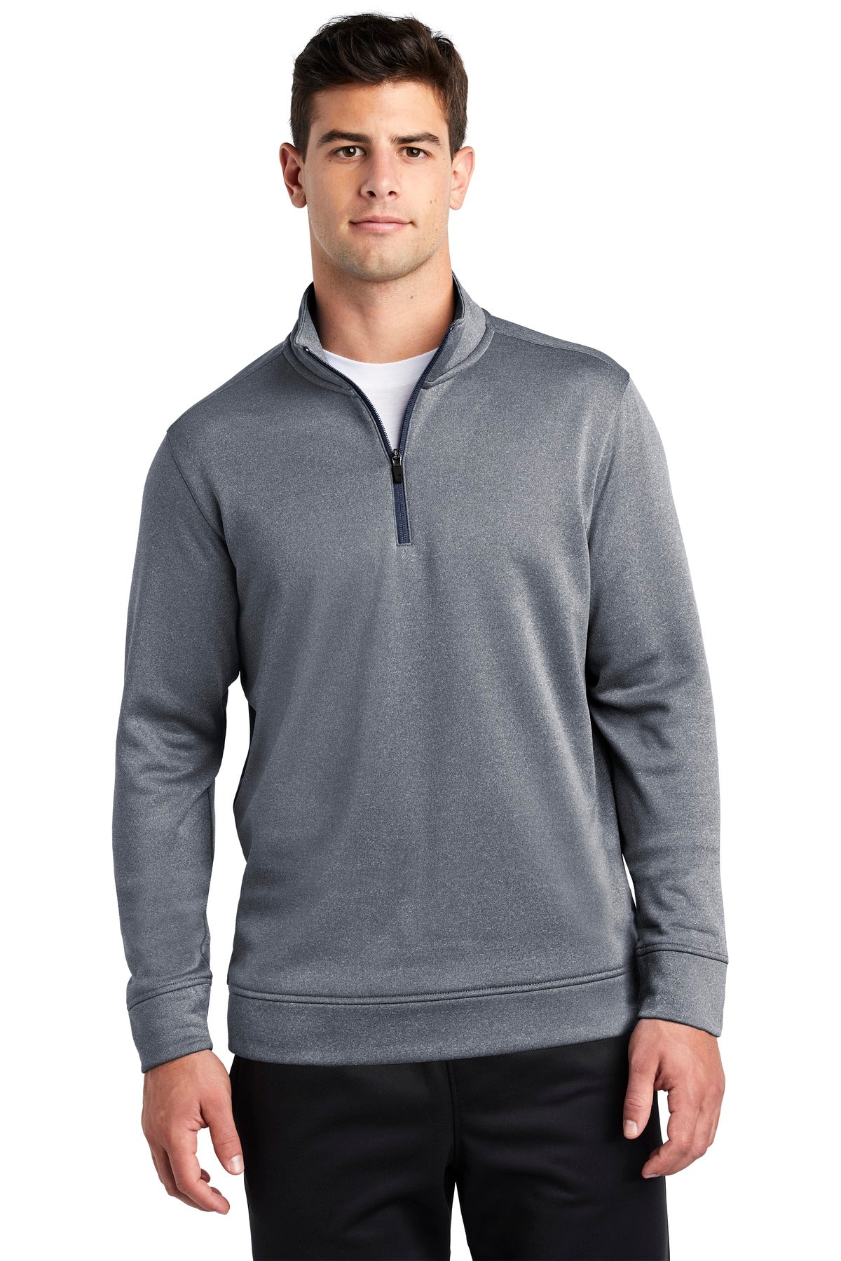 Sport-Tek ? PosiCharge ? Sport-Wick ? Heather Fleece 1/4-Zip Pullover. ST263