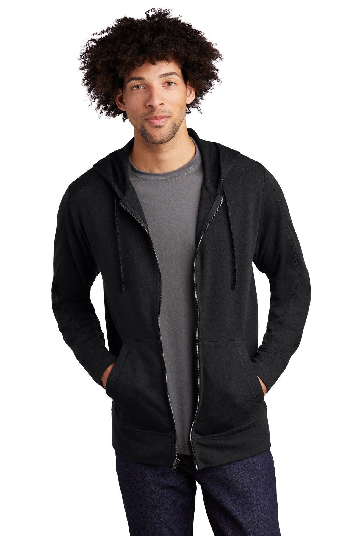 Sport-Tek Ã‚Â® PosiCharge Ã‚Â® Tri-Blend Wicking Fleece Full-Zip Hooded Jacket ST293