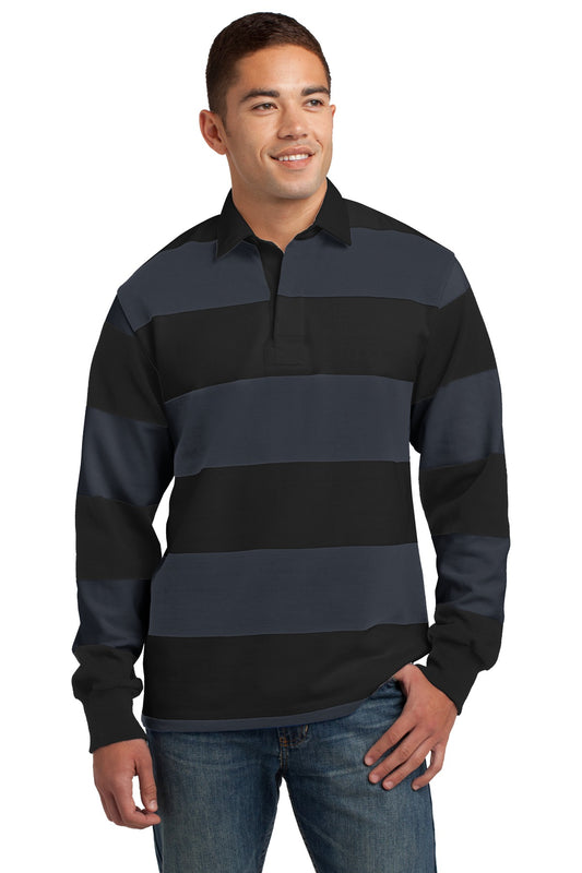 Sport-TekÂ® Classic Long Sleeve Rugby Polo. ST301