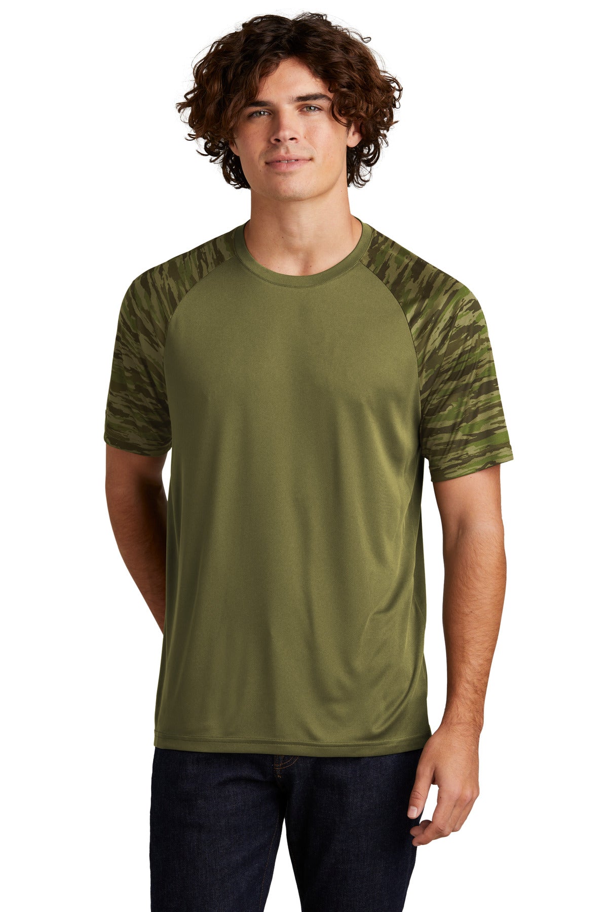 Sport-Tek? Drift Camo Colorblock Tee ST376