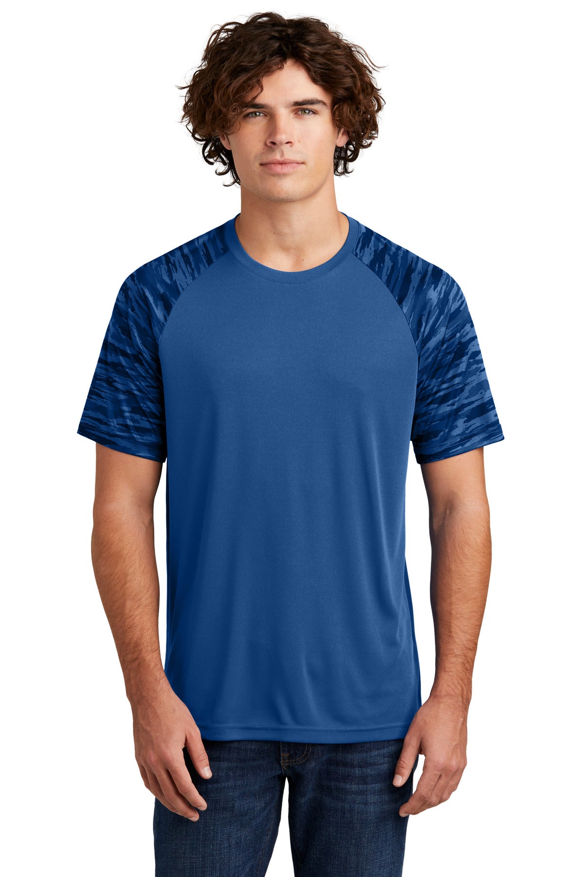 Sport-TekÂ® Drift Camo Colorblock Tee ST376