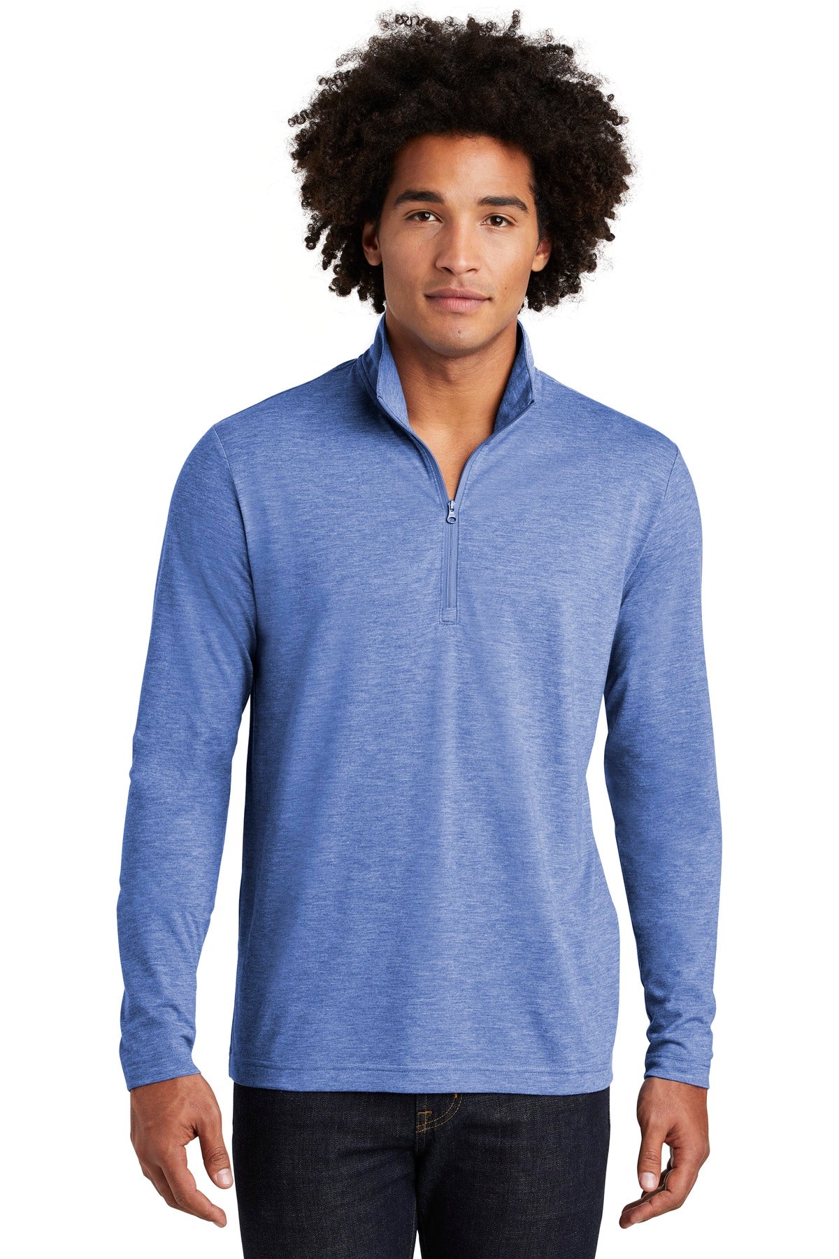 Sport-Tek ? PosiCharge ? Tri-Blend Wicking 1/4-Zip Pullover. ST407