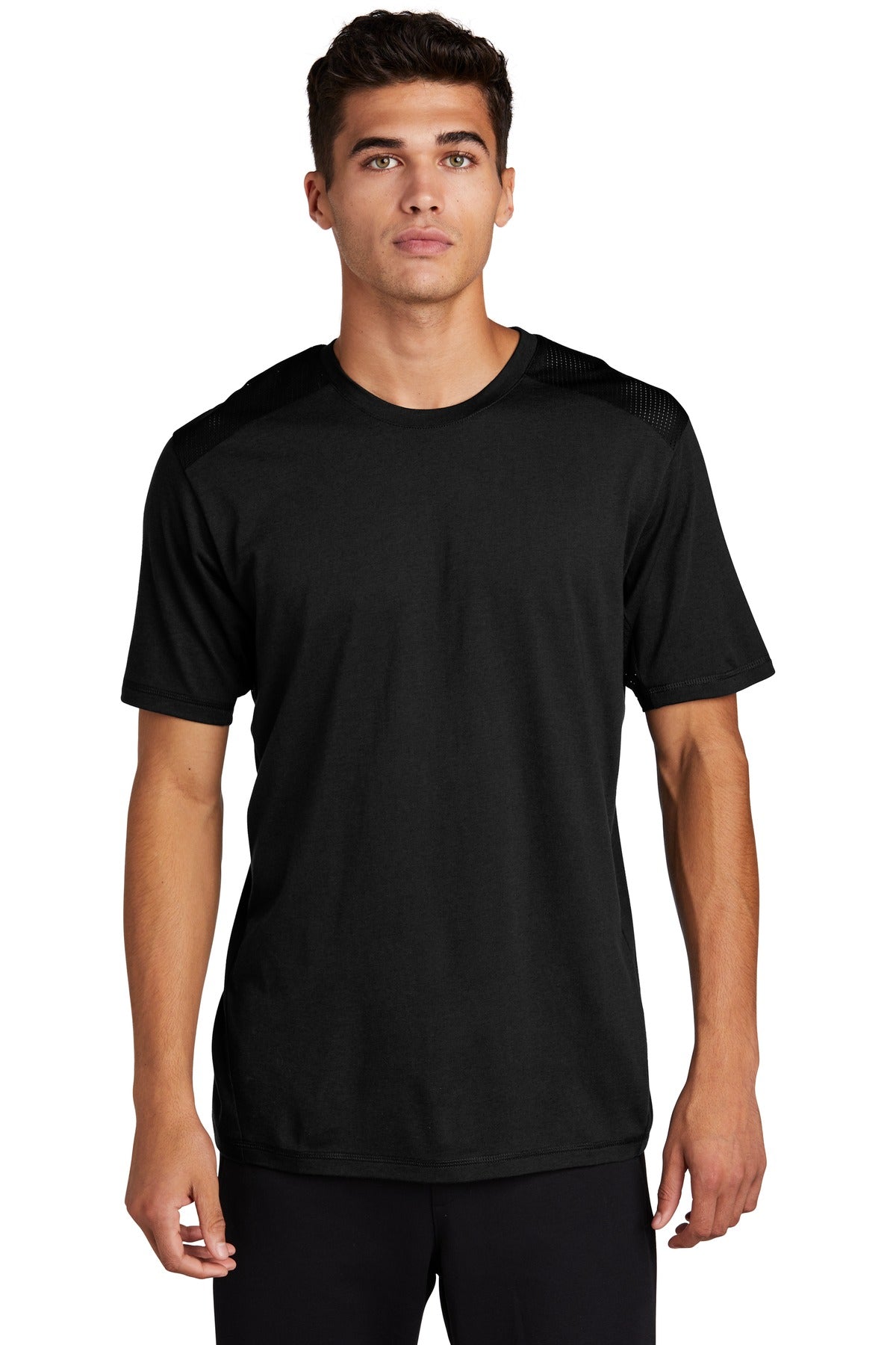 Sport-Tek Â® PosiCharge Â® Tri-Blend Wicking Draft Tee. ST410