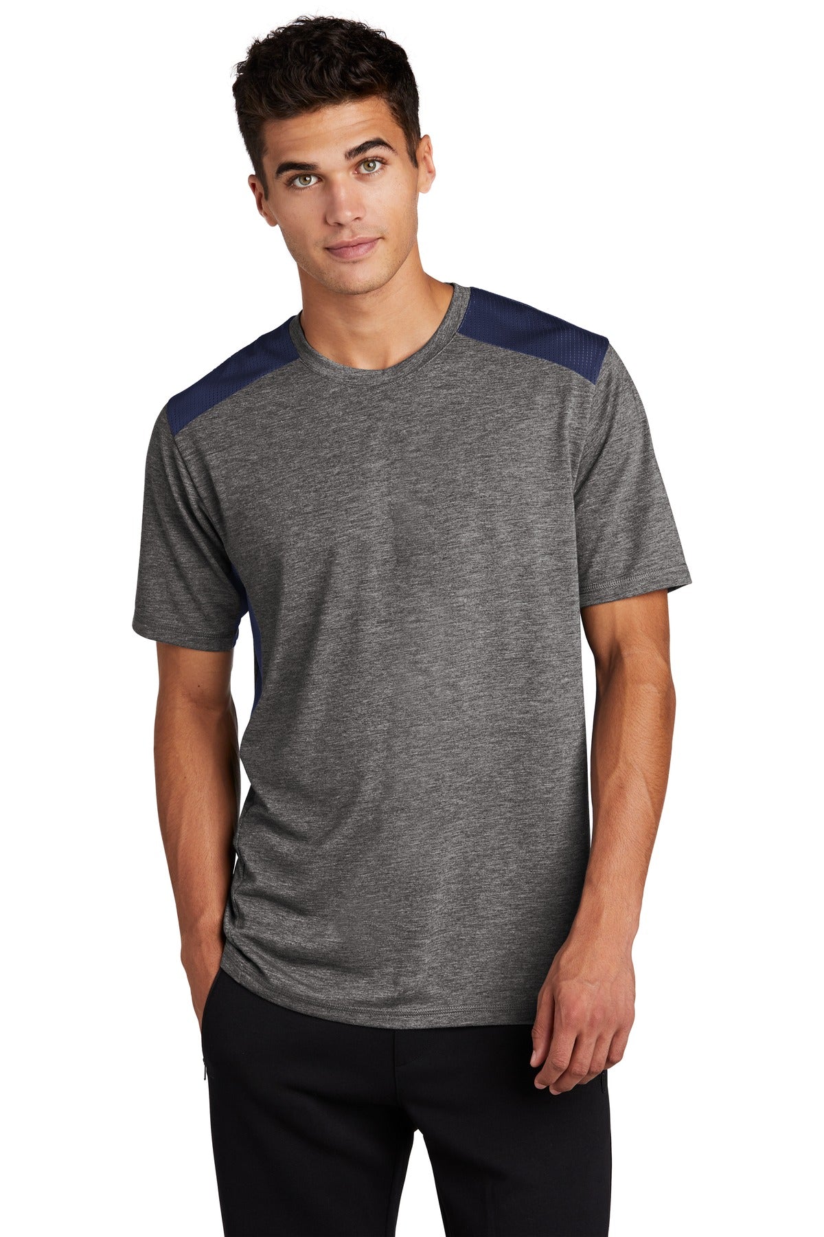 Sport-Tek Â® PosiCharge Â® Tri-Blend Wicking Draft Tee. ST410