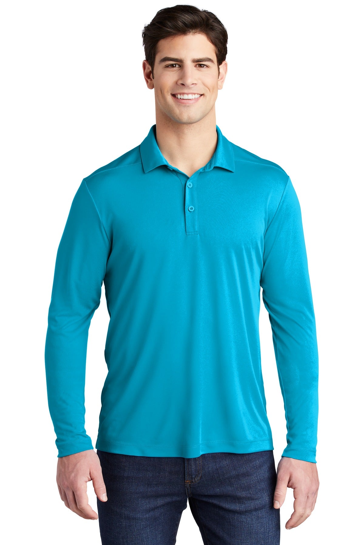 Sport-Tek Â®  Posi-UVÂ®  Pro Long Sleeve Polo. ST520LS