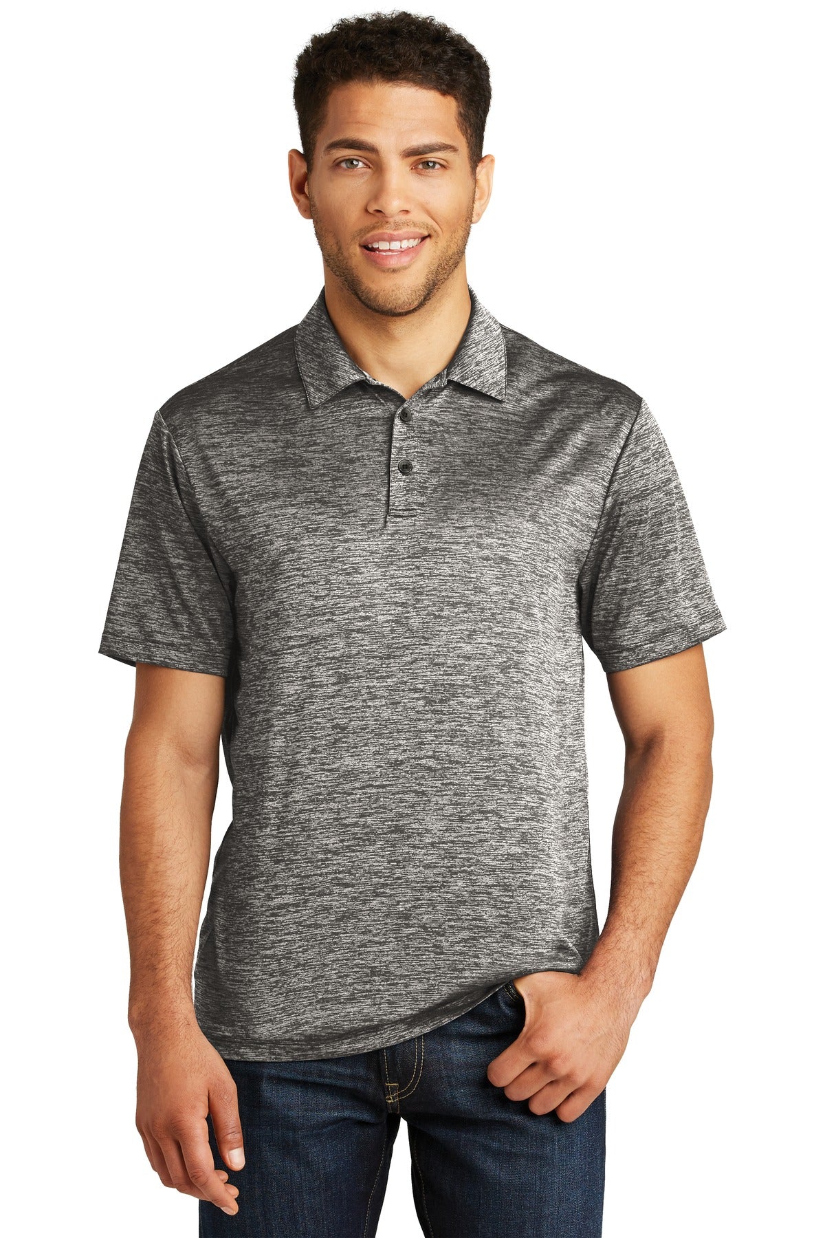 Sport-Tek Â® PosiCharge Â® Electric Heather Polo. ST590