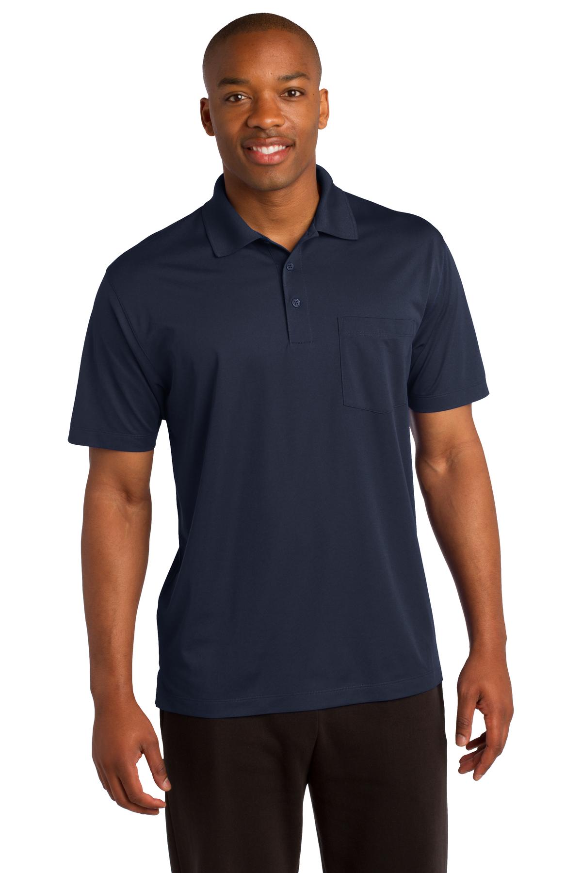 Sport-TekÂ® Micropique Sport-WickÂ® Pocket Polo. ST651