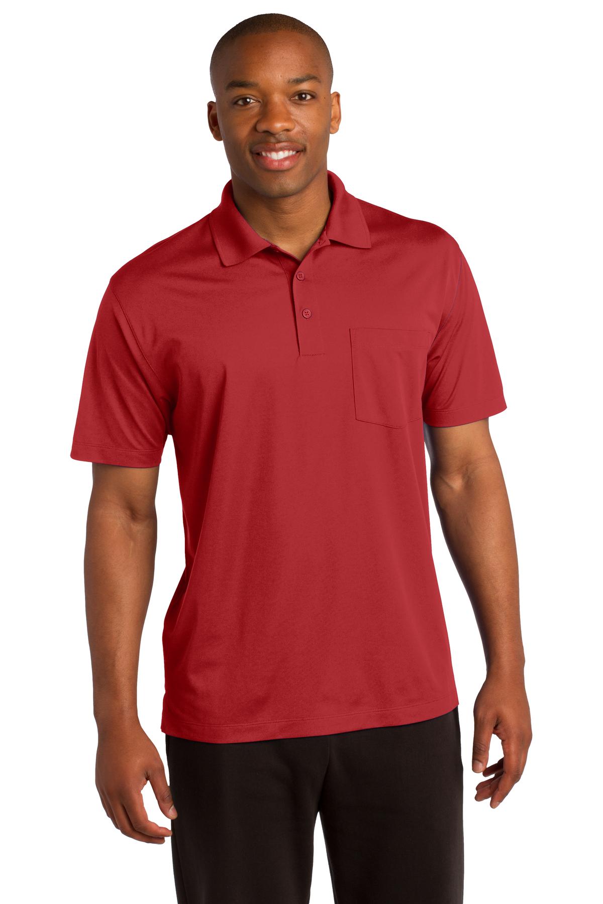 Sport-TekÂ® Micropique Sport-WickÂ® Pocket Polo. ST651