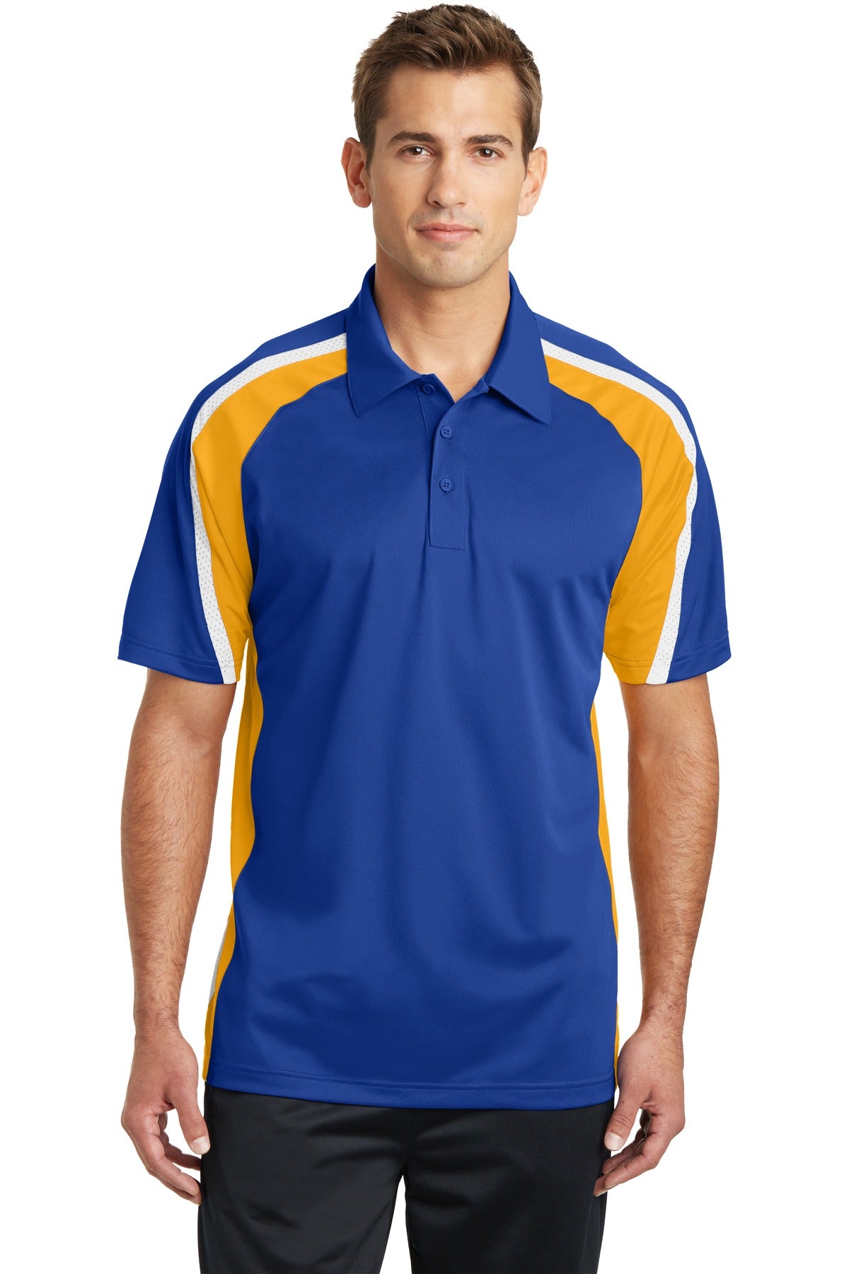 Sport-TekÂ® Tricolor Micropique Sport-WickÂ® Polo. ST654