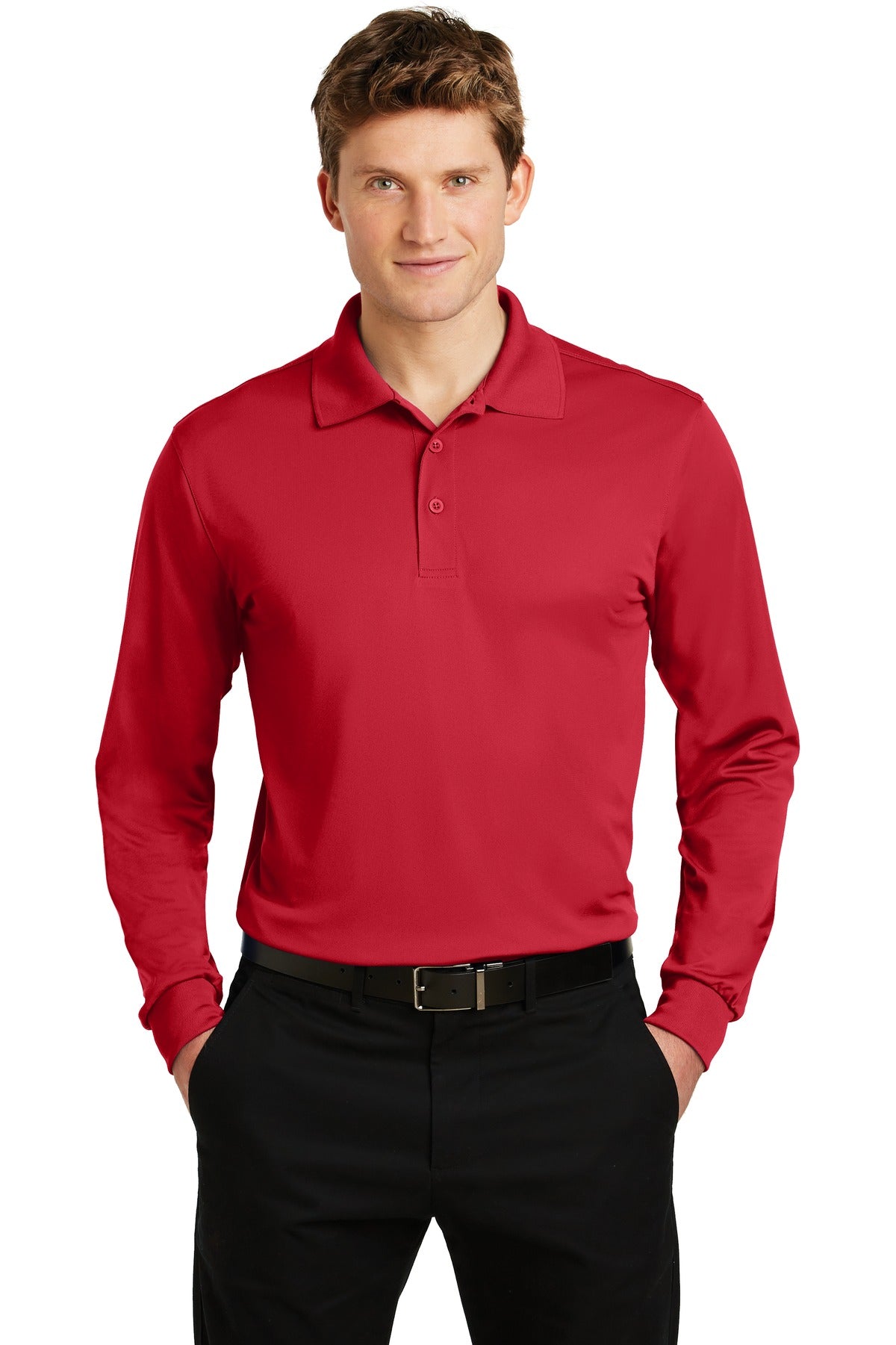 Sport-TekÂ® Long Sleeve Micropique Sport-WickÂ® Polo. ST657