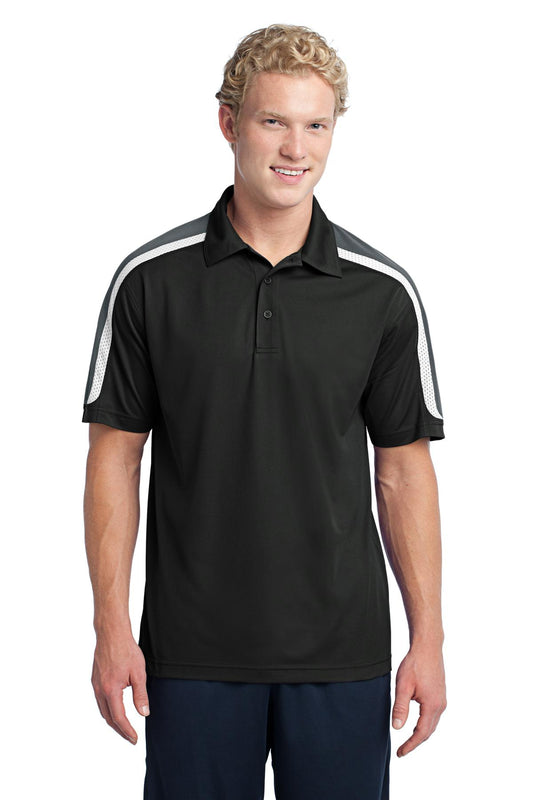 Sport-TekÂ® Tricolor Shoulder Micropique Sport-WickÂ® Polo. ST658