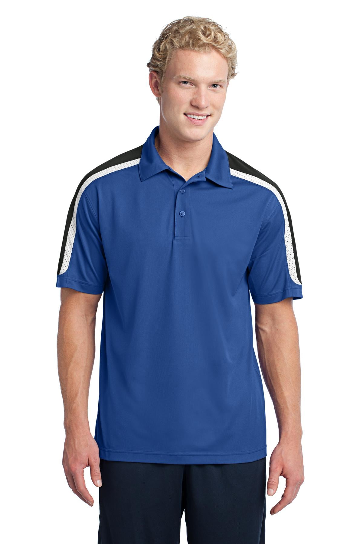 Sport-TekÂ® Tricolor Shoulder Micropique Sport-WickÂ® Polo. ST658