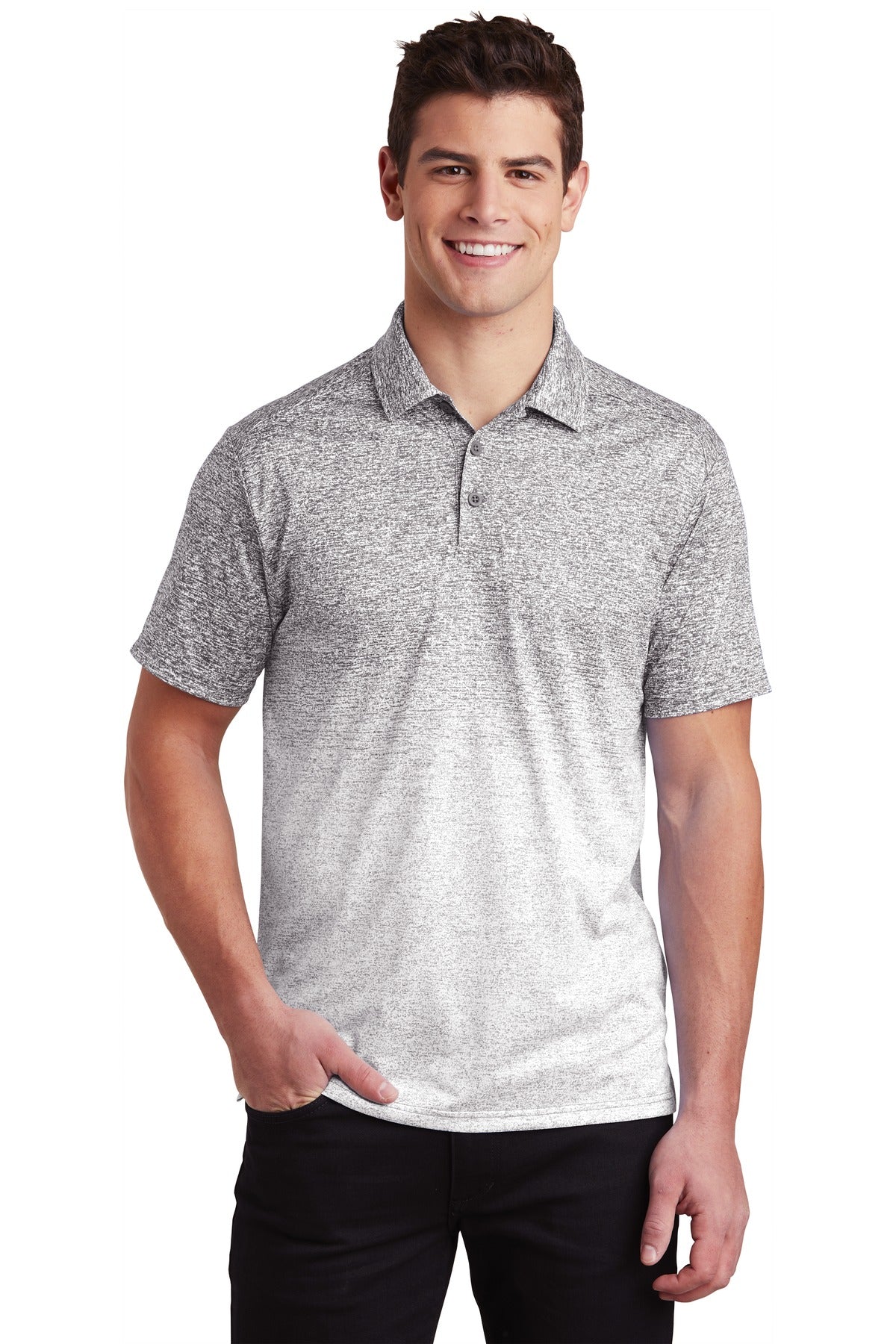 Sport-Tek Â® Ombre Heather Polo. ST671