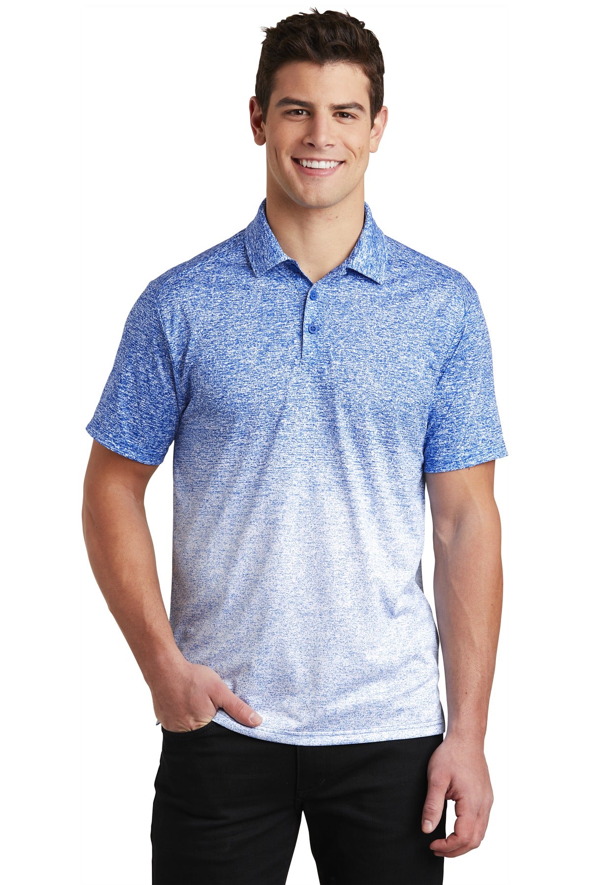 Sport-Tek Â® Ombre Heather Polo. ST671