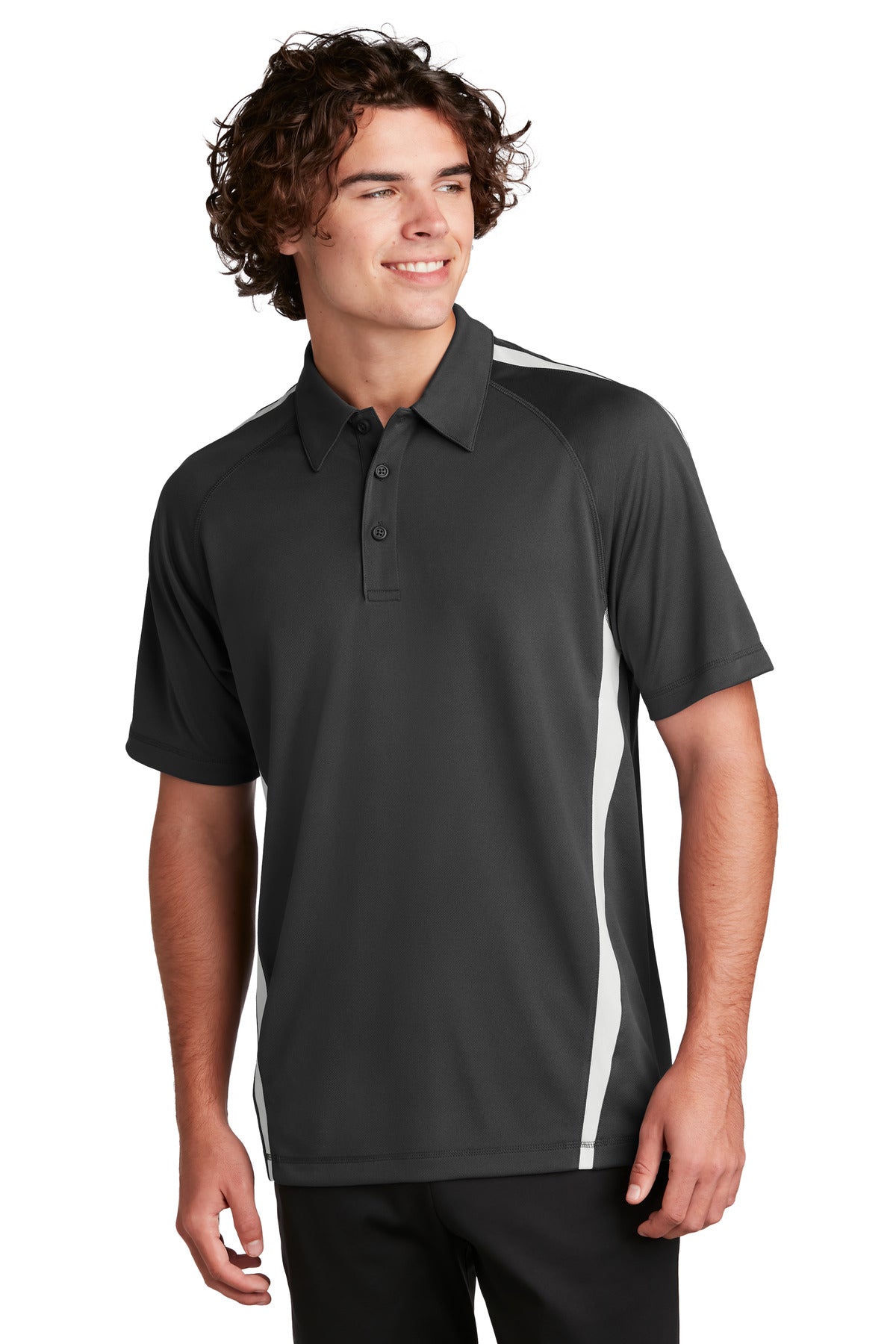 Sport-TekÂ® PosiChargeÂ® Micro-Mesh Colorblock Polo. ST685