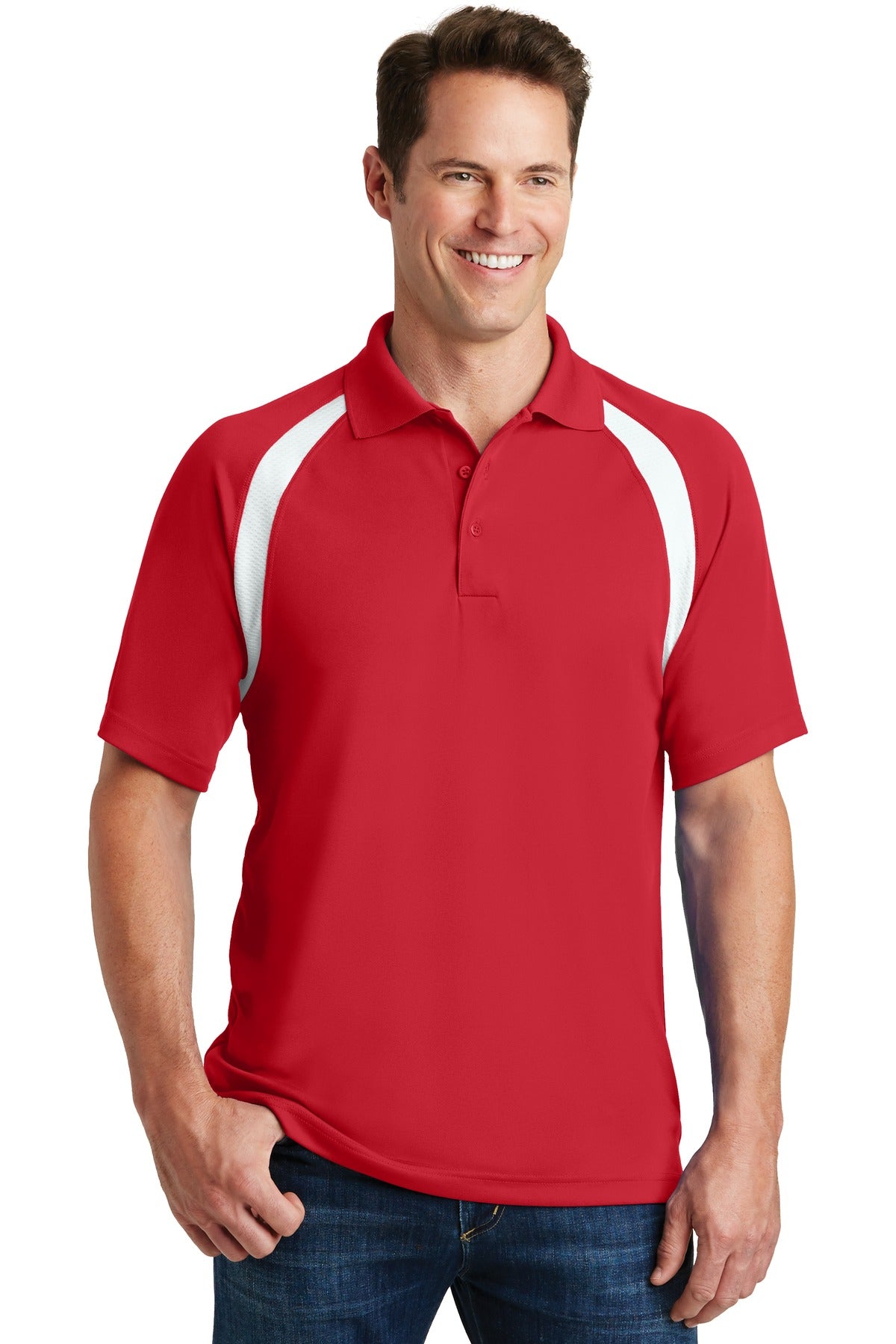 Sport-TekÂ® Dry ZoneÂ® Colorblock Raglan Polo. T476