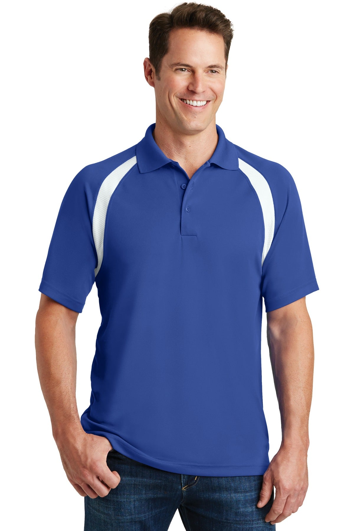 Sport-TekÂ® Dry ZoneÂ® Colorblock Raglan Polo. T476