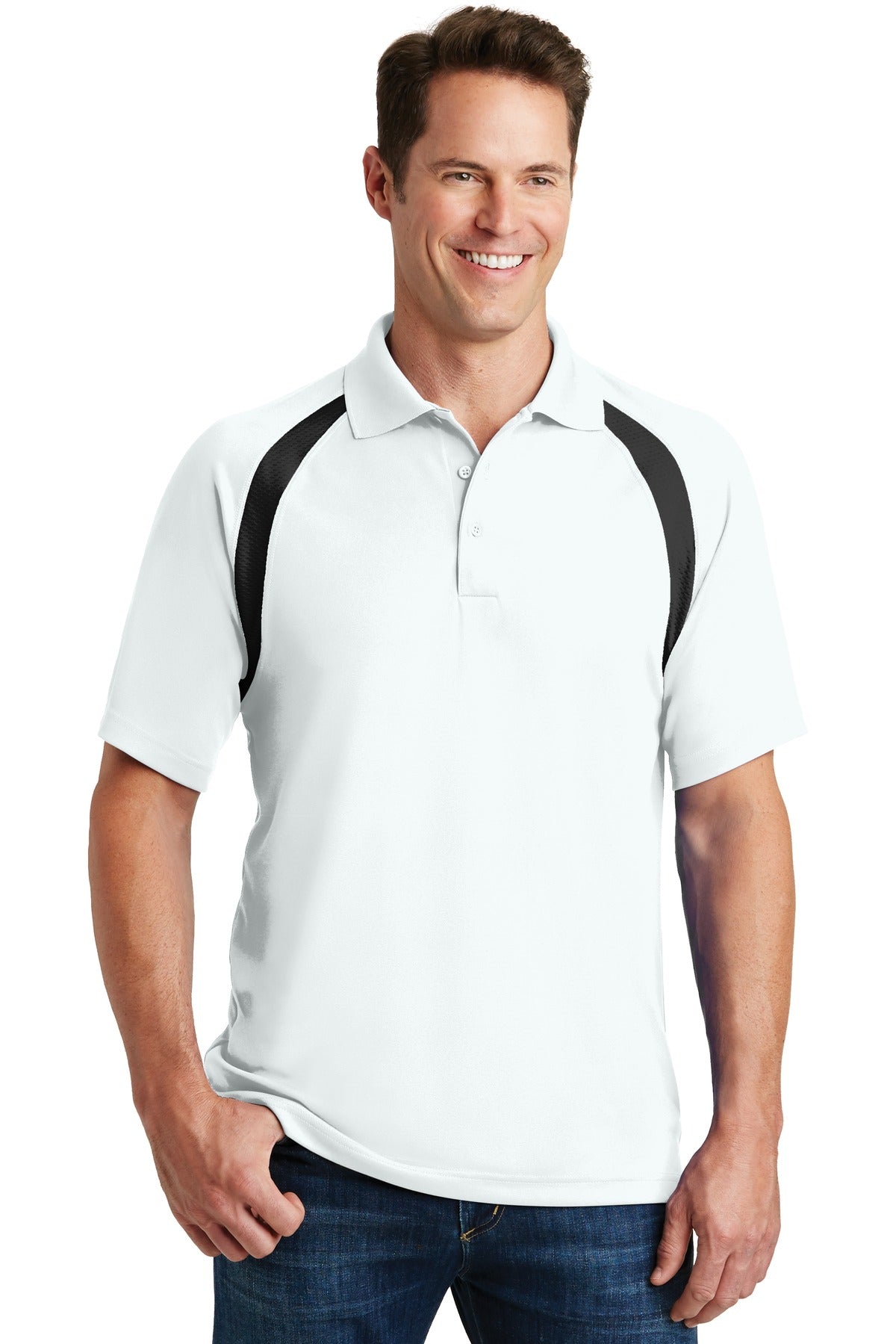 Sport-TekÂ® Dry ZoneÂ® Colorblock Raglan Polo. T476