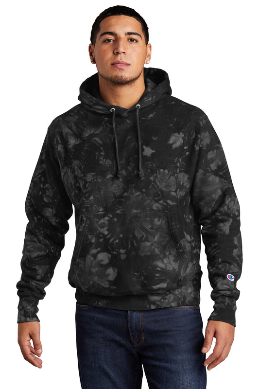 Champion Â® Reverse Weave Â® Scrunch-Dye Tie-Dye Hooded Sweatshirt. TDS101