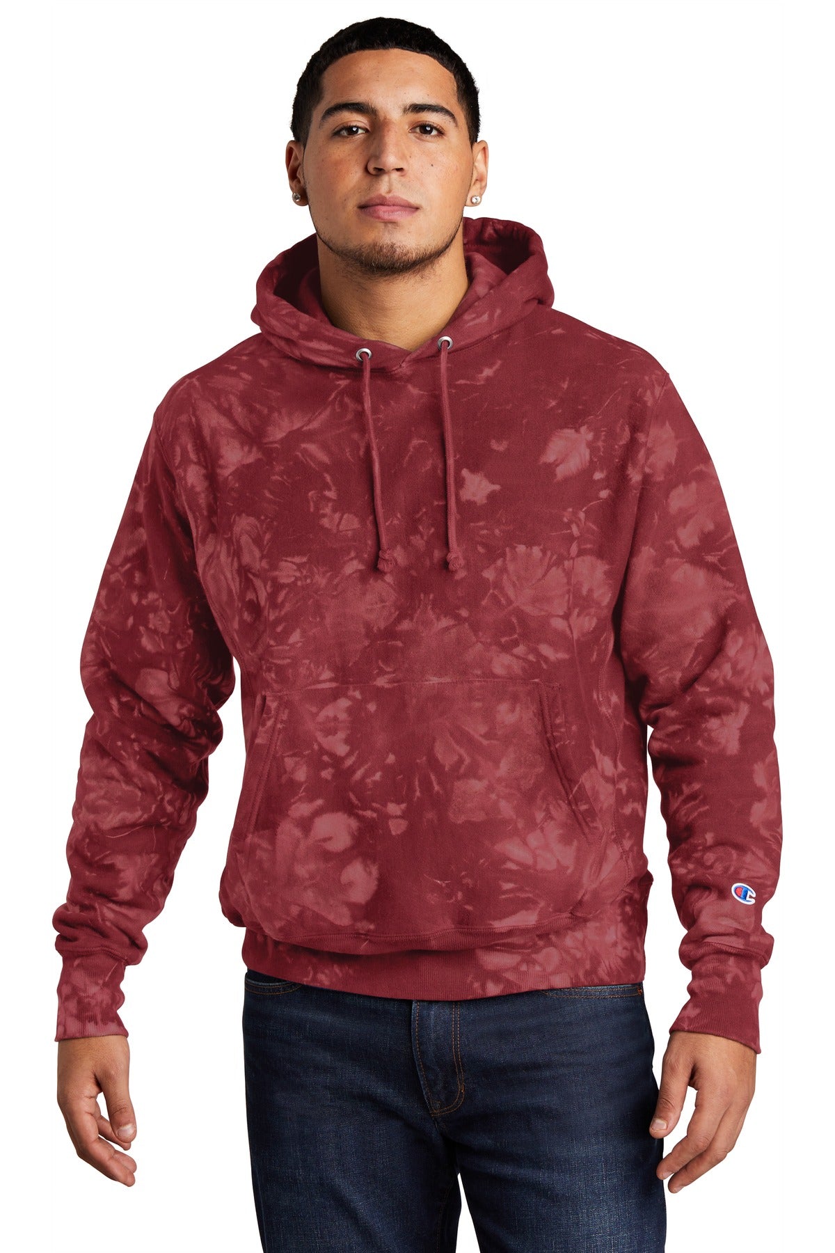 Champion Â® Reverse Weave Â® Scrunch-Dye Tie-Dye Hooded Sweatshirt. TDS101