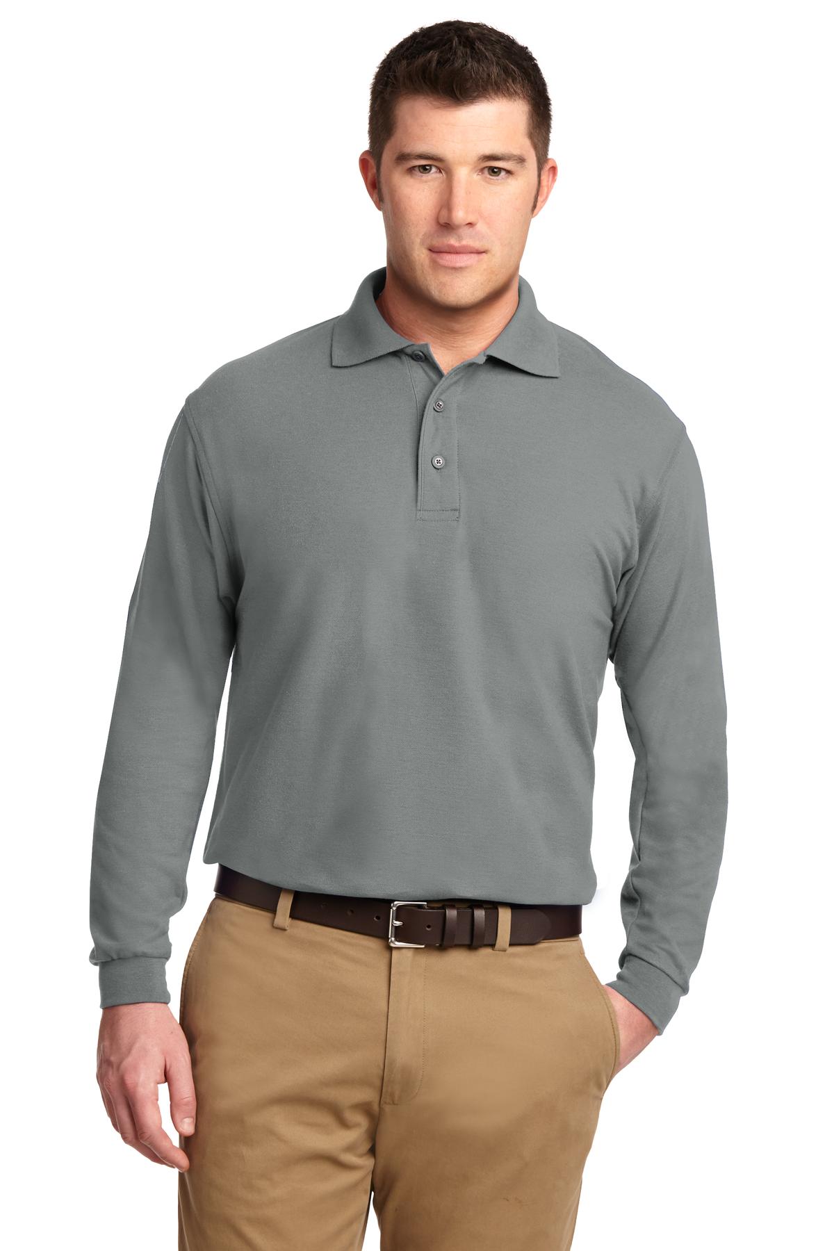 Port AuthorityÂ® Tall Silk Touchâ„¢ Long Sleeve Polo. TLK500LS