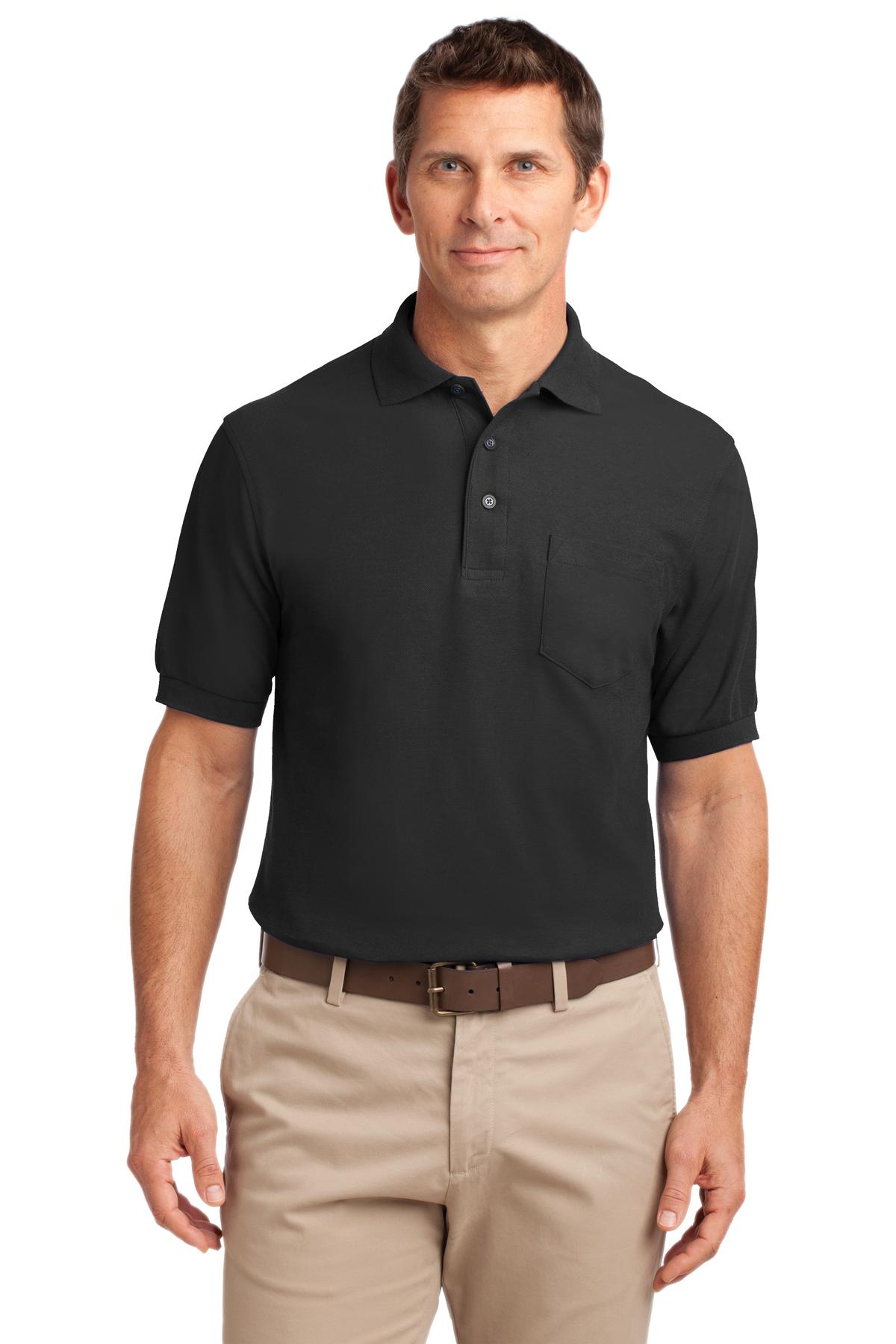 Port AuthorityÂ® Tall Silk Touchâ„¢ Polo with Pocket. TLK500P