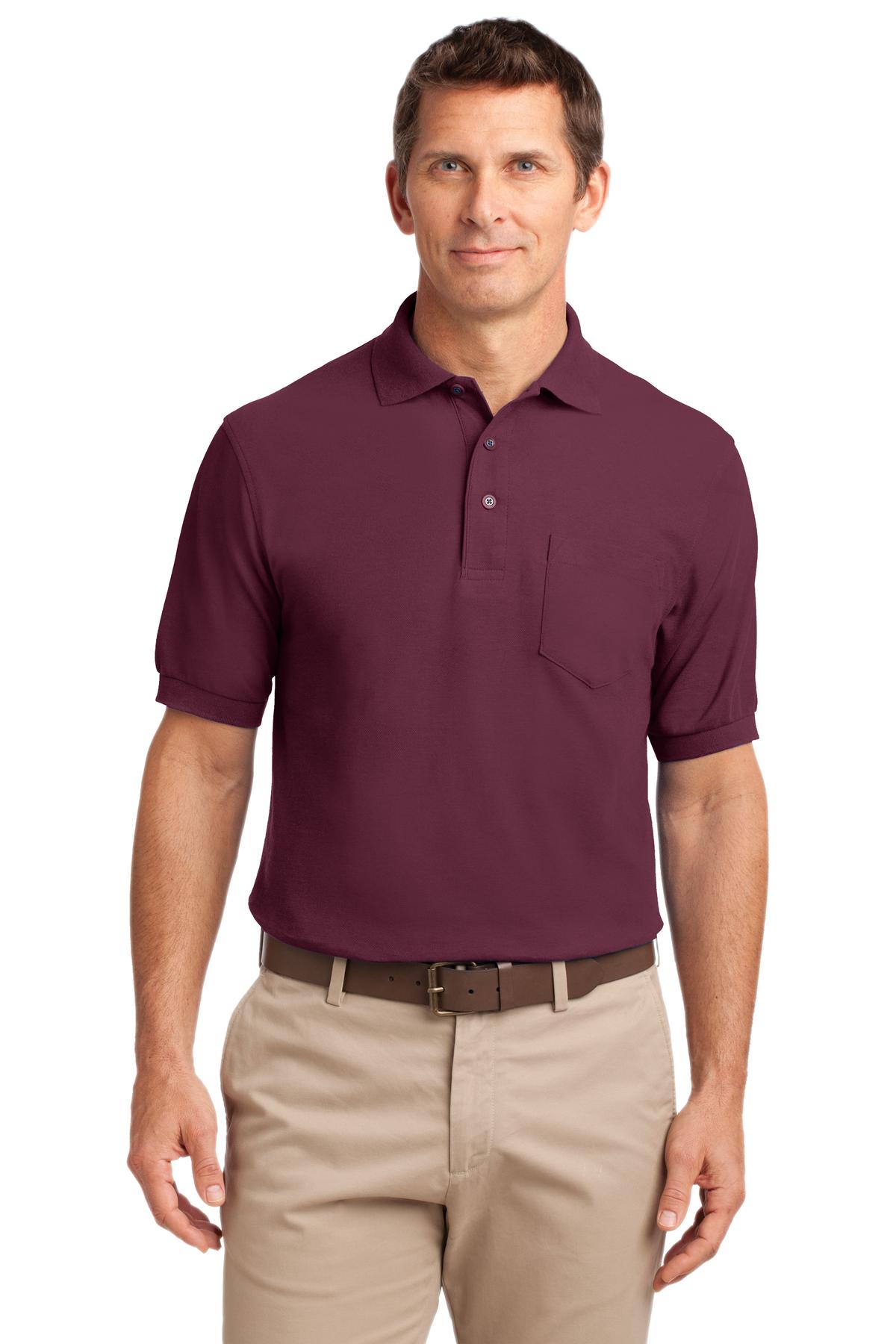 Port AuthorityÂ® Tall Silk Touchâ„¢ Polo with Pocket. TLK500P