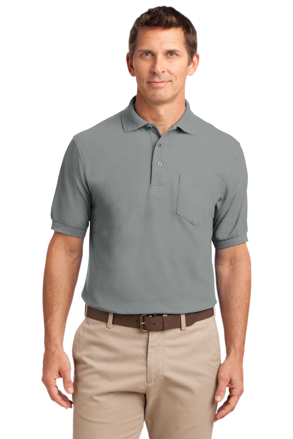 Port AuthorityÂ® Tall Silk Touchâ„¢ Polo with Pocket. TLK500P