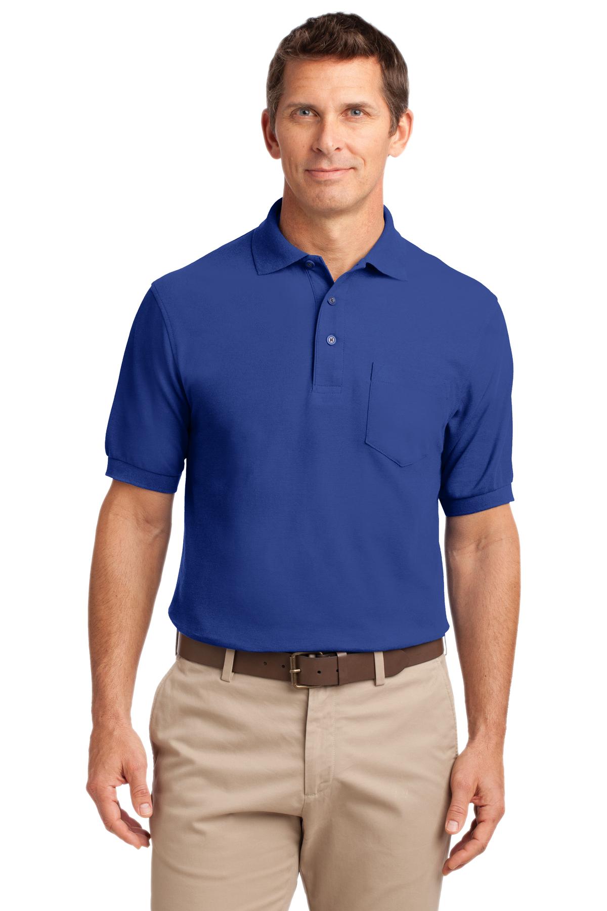 Port AuthorityÂ® Tall Silk Touchâ„¢ Polo with Pocket. TLK500P