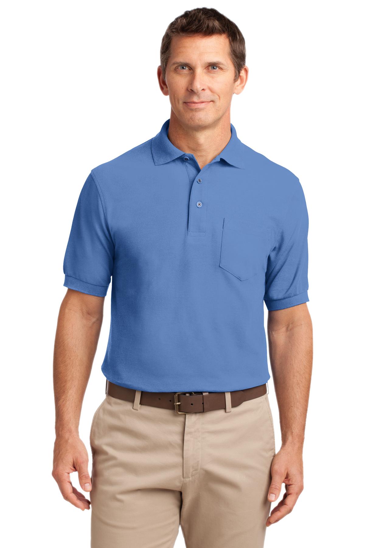 Port AuthorityÂ® Tall Silk Touchâ„¢ Polo with Pocket. TLK500P