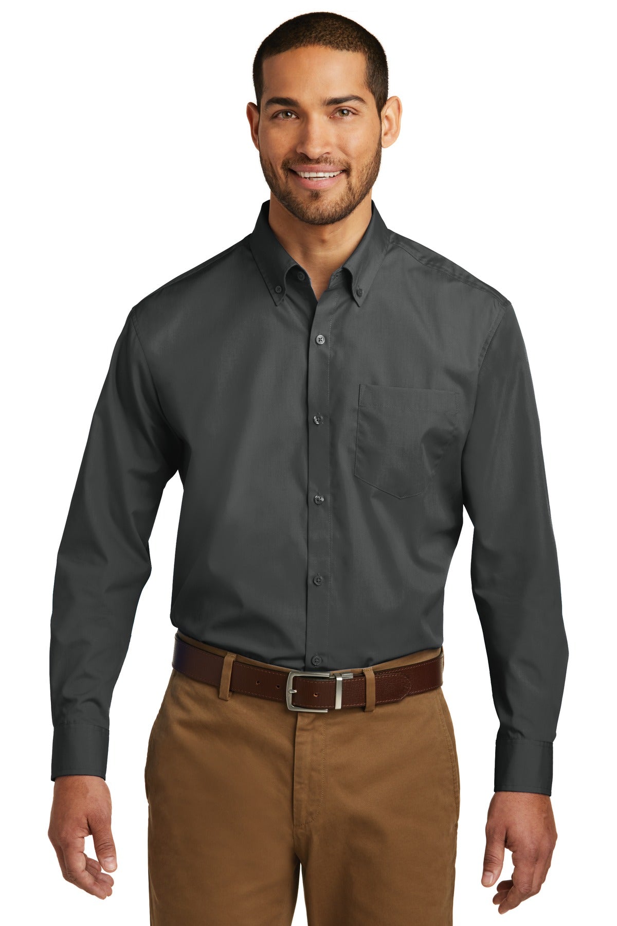 Port AuthorityÂ® Long Sleeve Carefree Poplin Shirt. W100