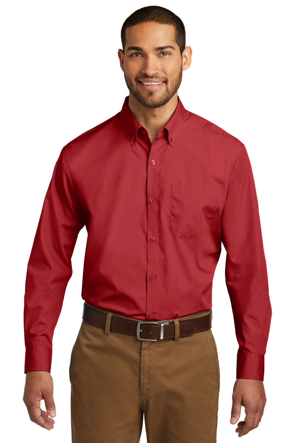 Port AuthorityÂ® Long Sleeve Carefree Poplin Shirt. W100