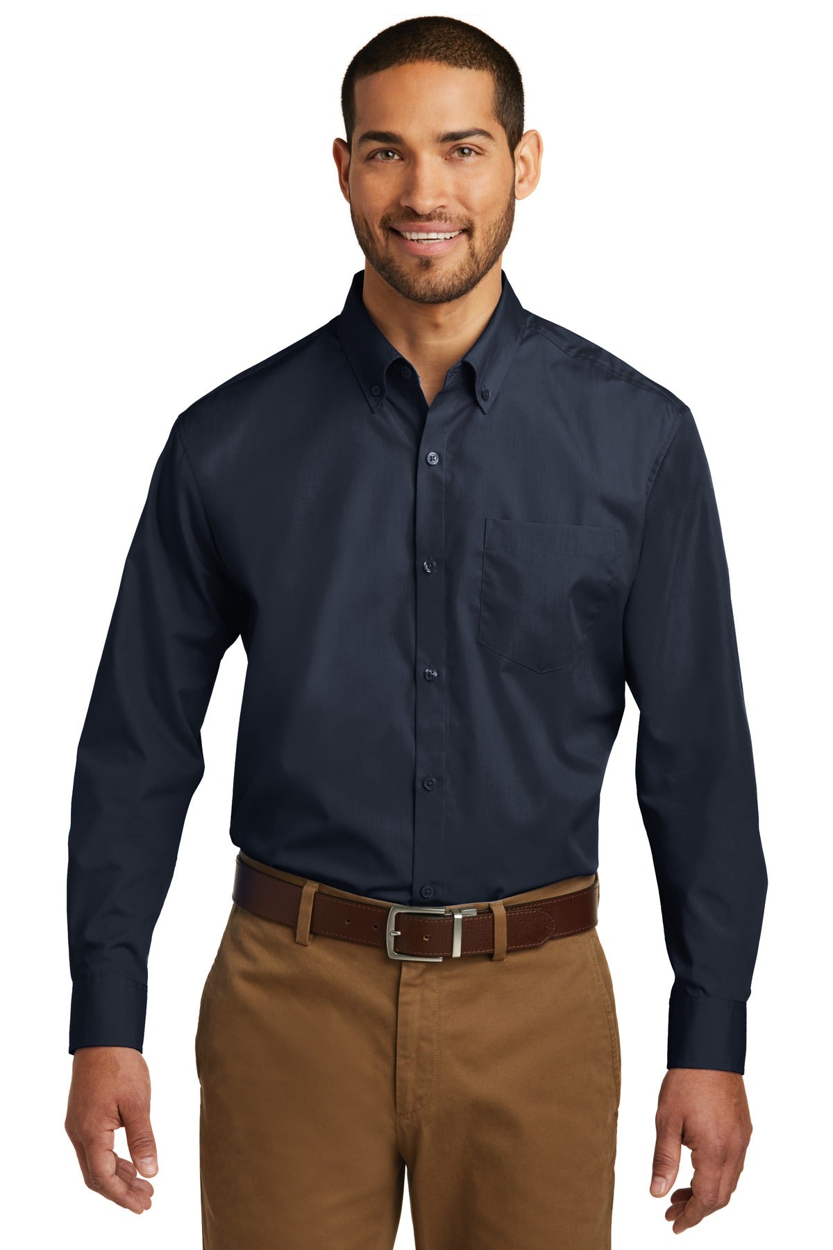 Port AuthorityÂ® Long Sleeve Carefree Poplin Shirt. W100