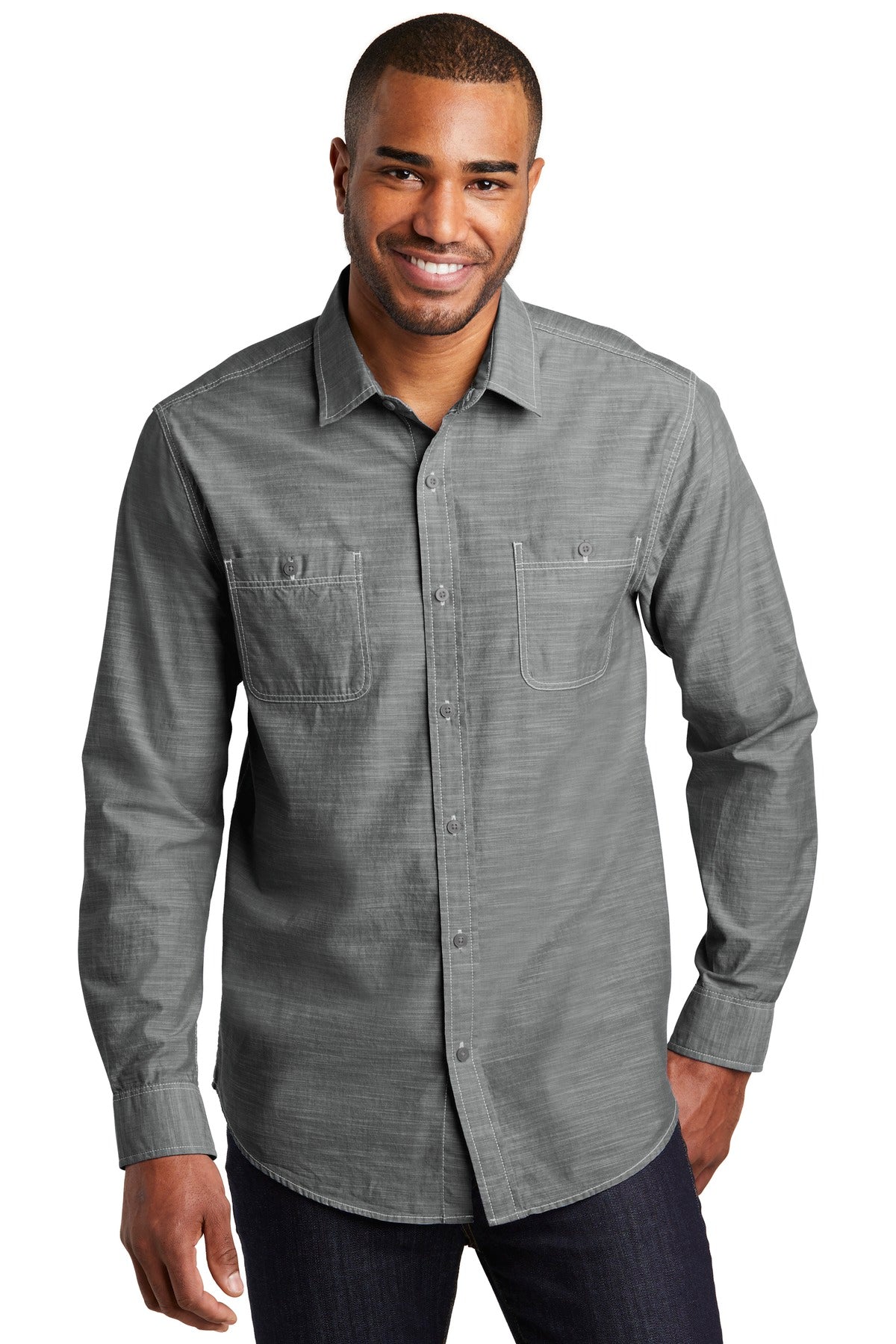 Port Authority? Slub Chambray Shirt. W380