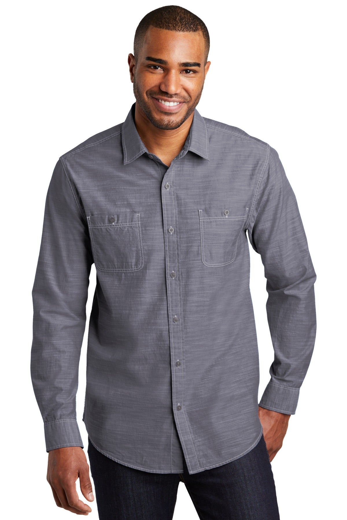 Port AuthorityÂ® Slub Chambray Shirt. W380