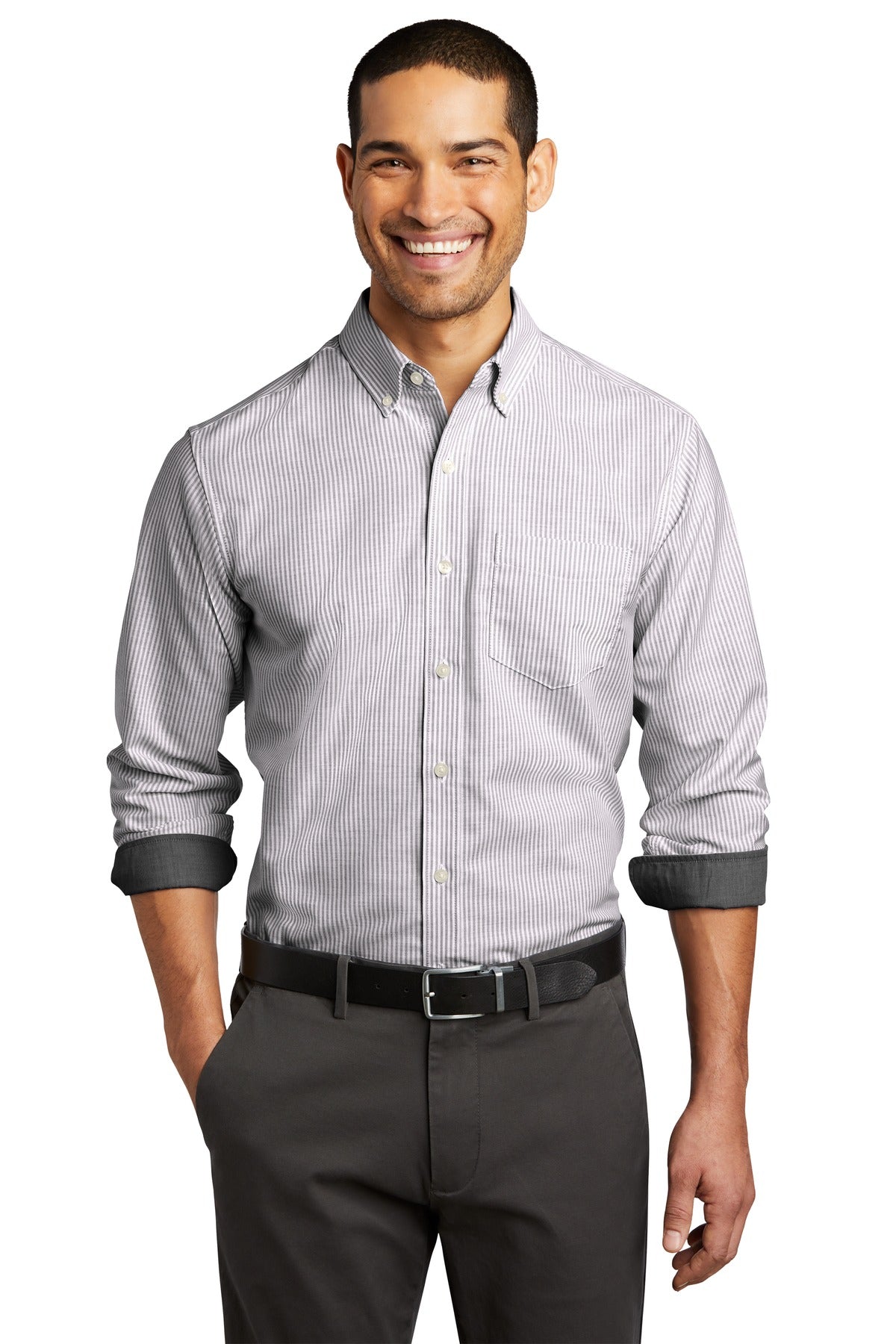 Port Authority Â® SuperPro â„¢ Oxford Stripe Shirt. W657