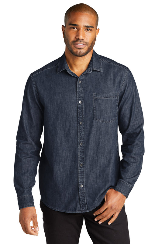 Port AuthorityÂ® Long Sleeve Perfect Denim Shirt W676