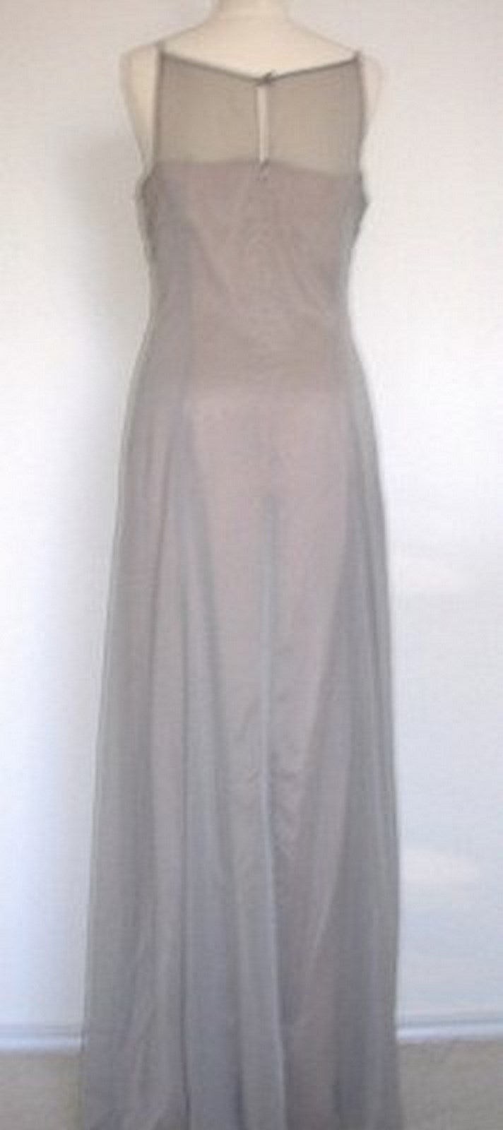 Watters & Watters Women Dress Chiffon Gray-Lite Slvless Scarf Size 10