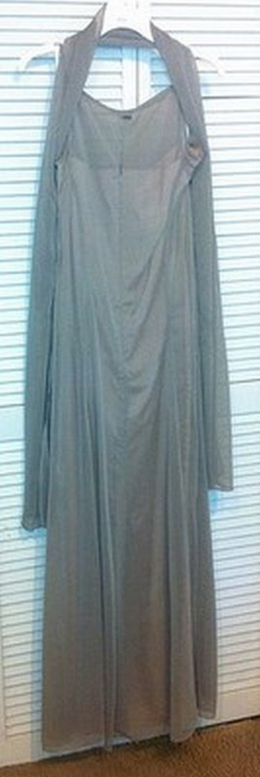 Watters & Watters Women Dress Chiffon Gray-Lite Slvless Scarf Size 10