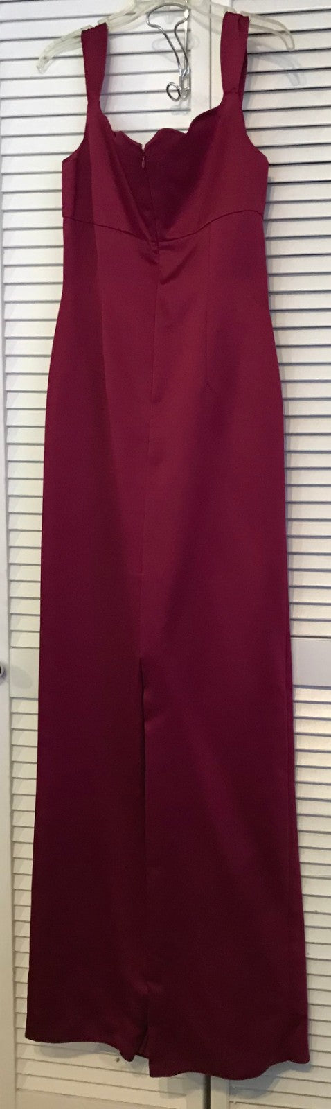 Watters & Watters/WToo Women Dress Satin Maroon Scarf Size 10 XL