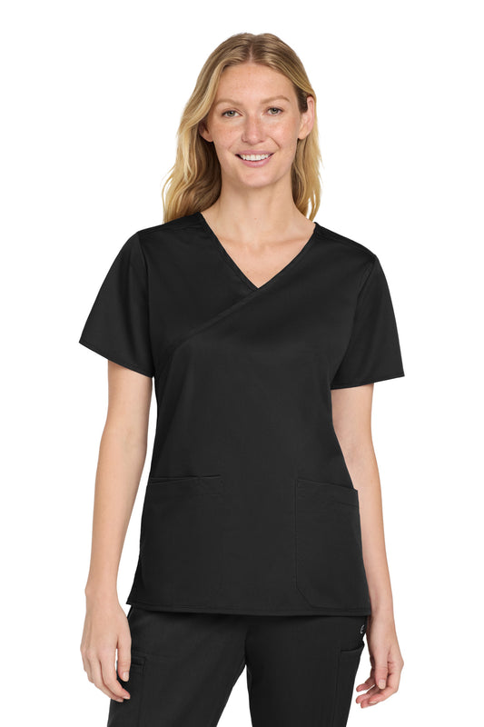 Wink? Women's WorkFlex? Mock Wrap Top WW4760