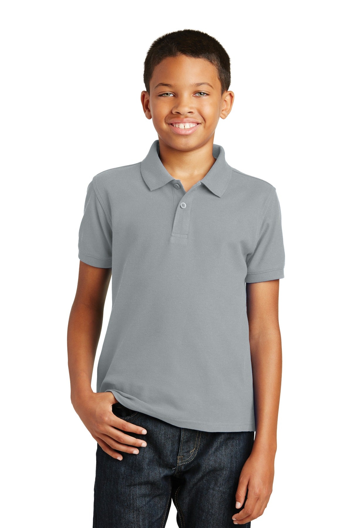 Port AuthorityÂ® Youth Core Classic Pique Polo. Y100