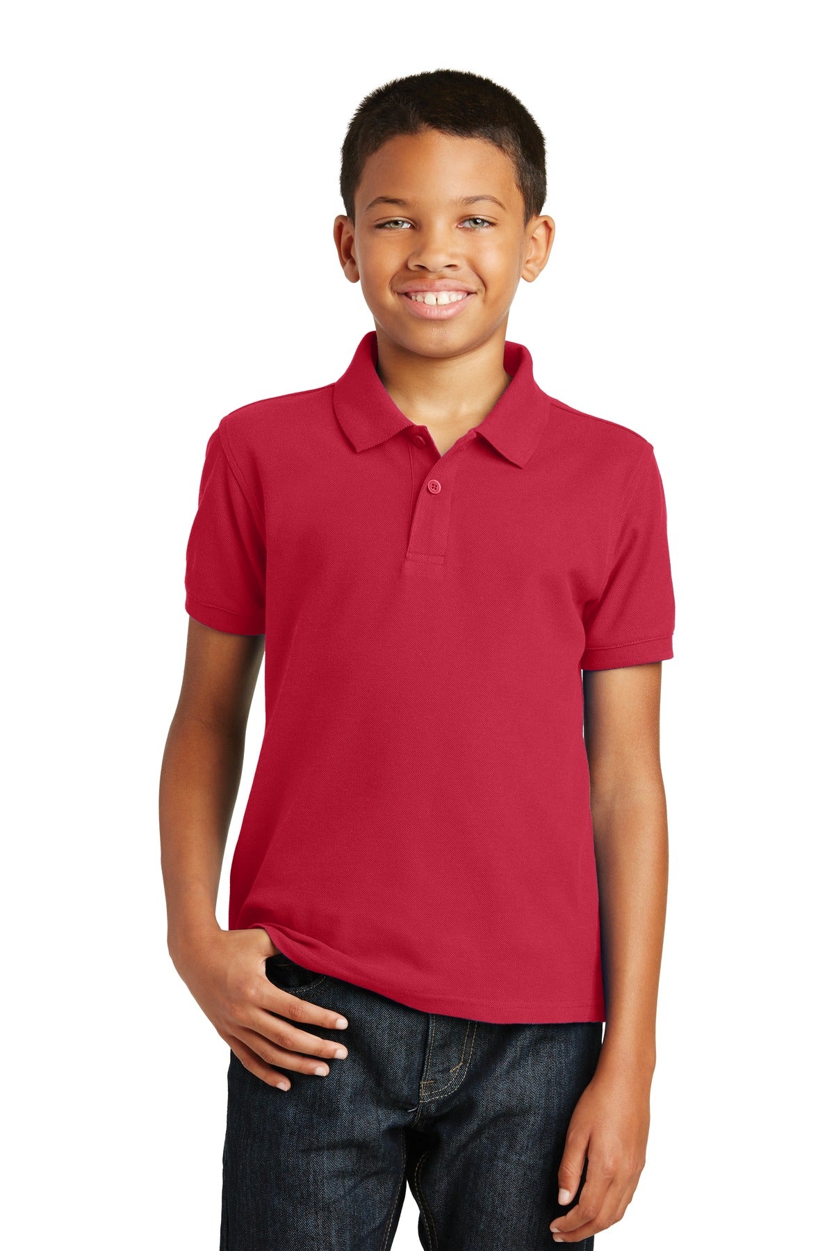 Port AuthorityÂ® Youth Core Classic Pique Polo. Y100