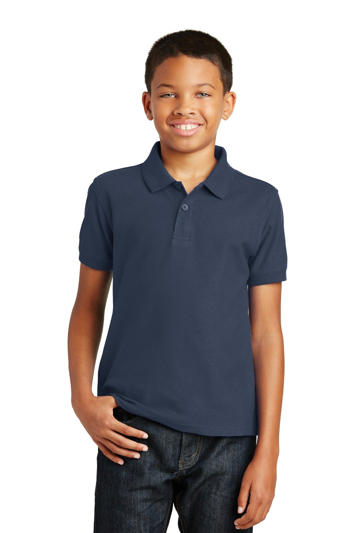 Port AuthorityÂ® Youth Core Classic Pique Polo. Y100