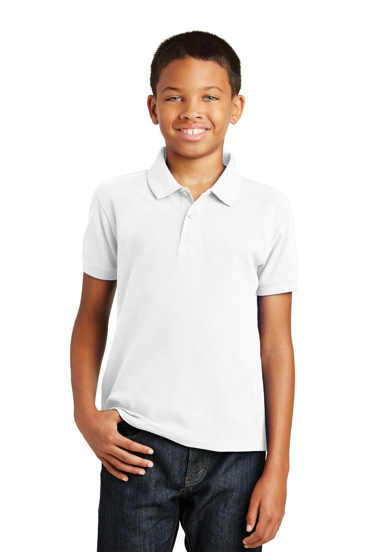 Port AuthorityÂ® Youth Core Classic Pique Polo. Y100