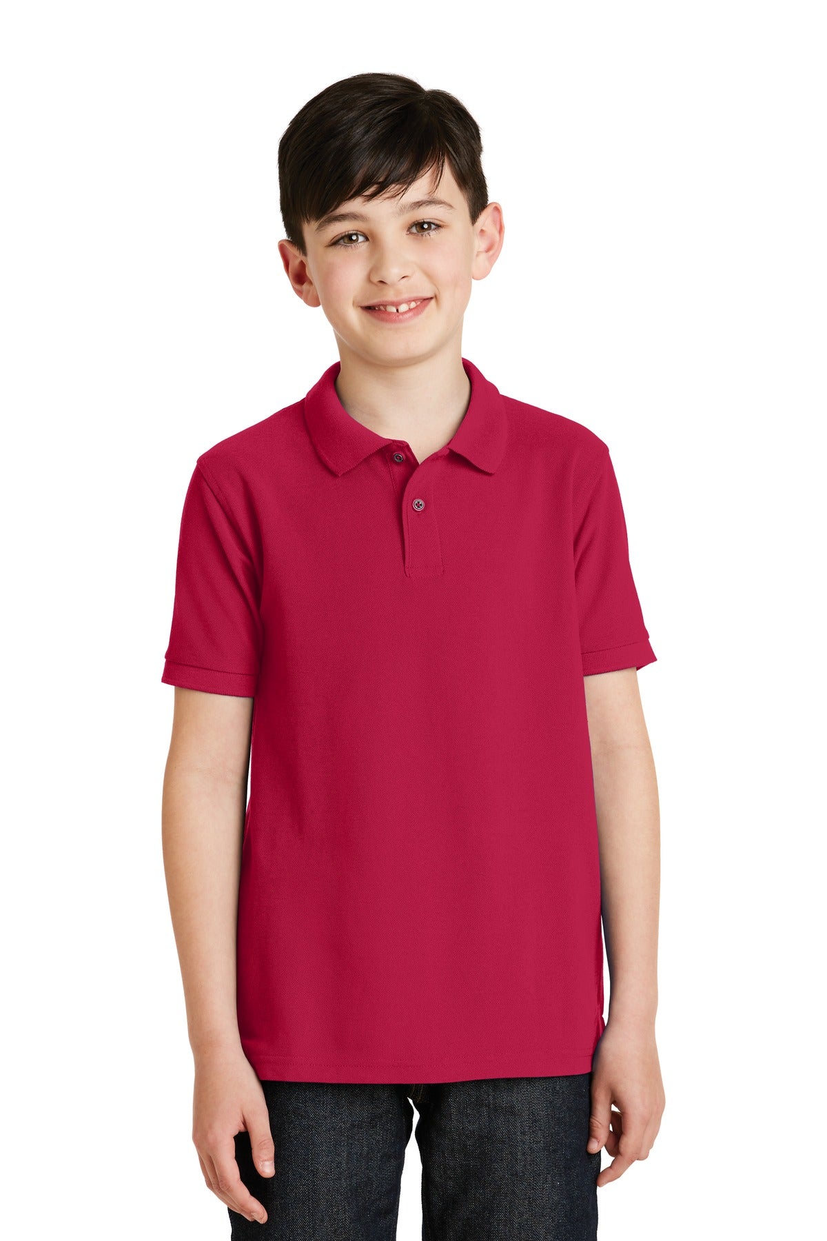 Port AuthorityÂ® Youth Silk Touchâ„¢ Polo.  Y500