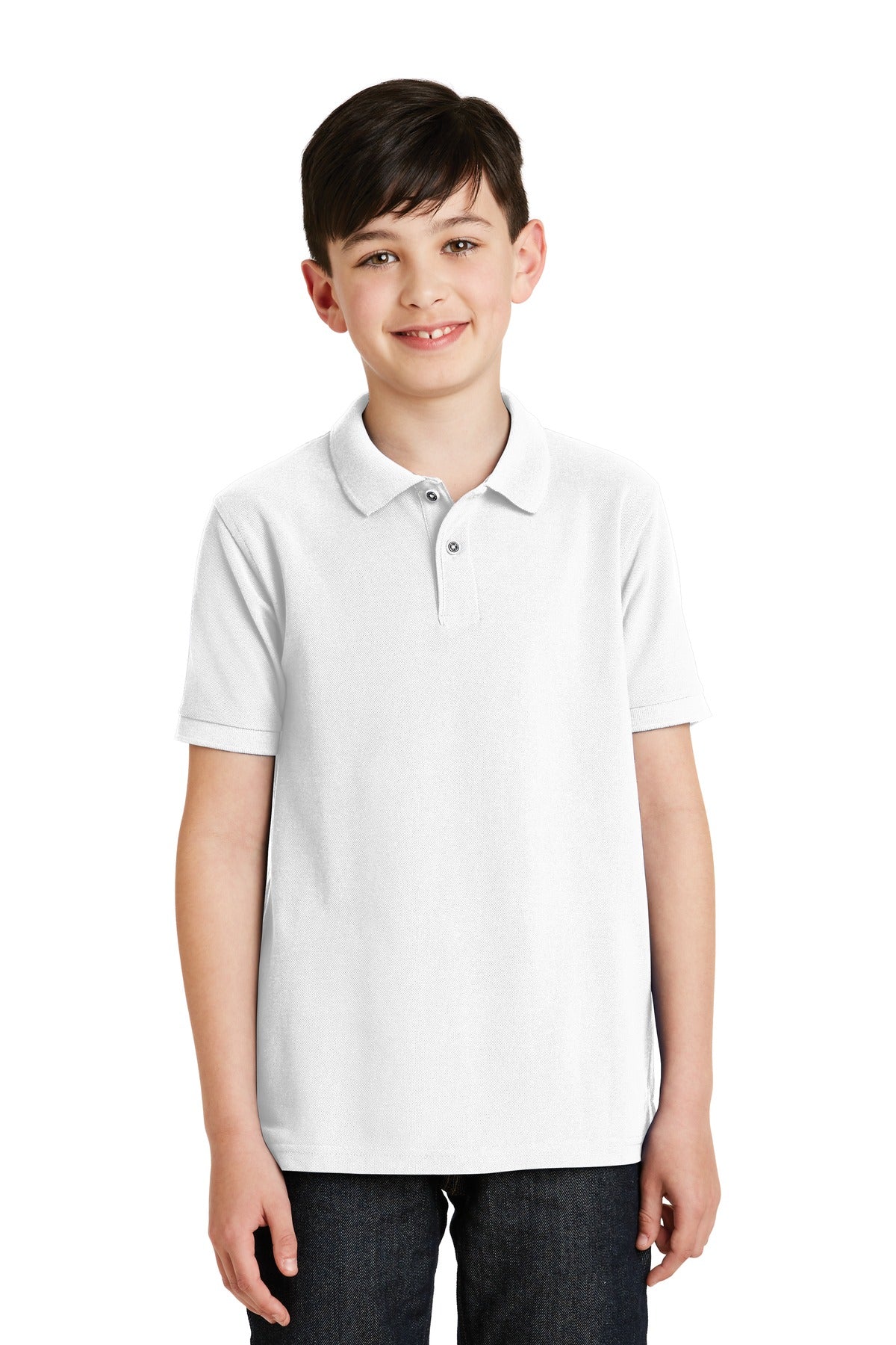 Port AuthorityÂ® Youth Silk Touchâ„¢ Polo.  Y500