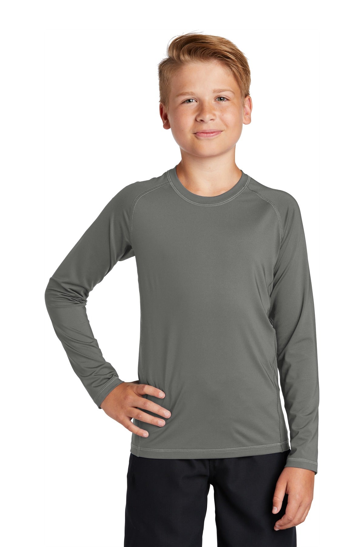 Sport-Tek Â® Youth Long Sleeve Rashguard Tee. YST470LS